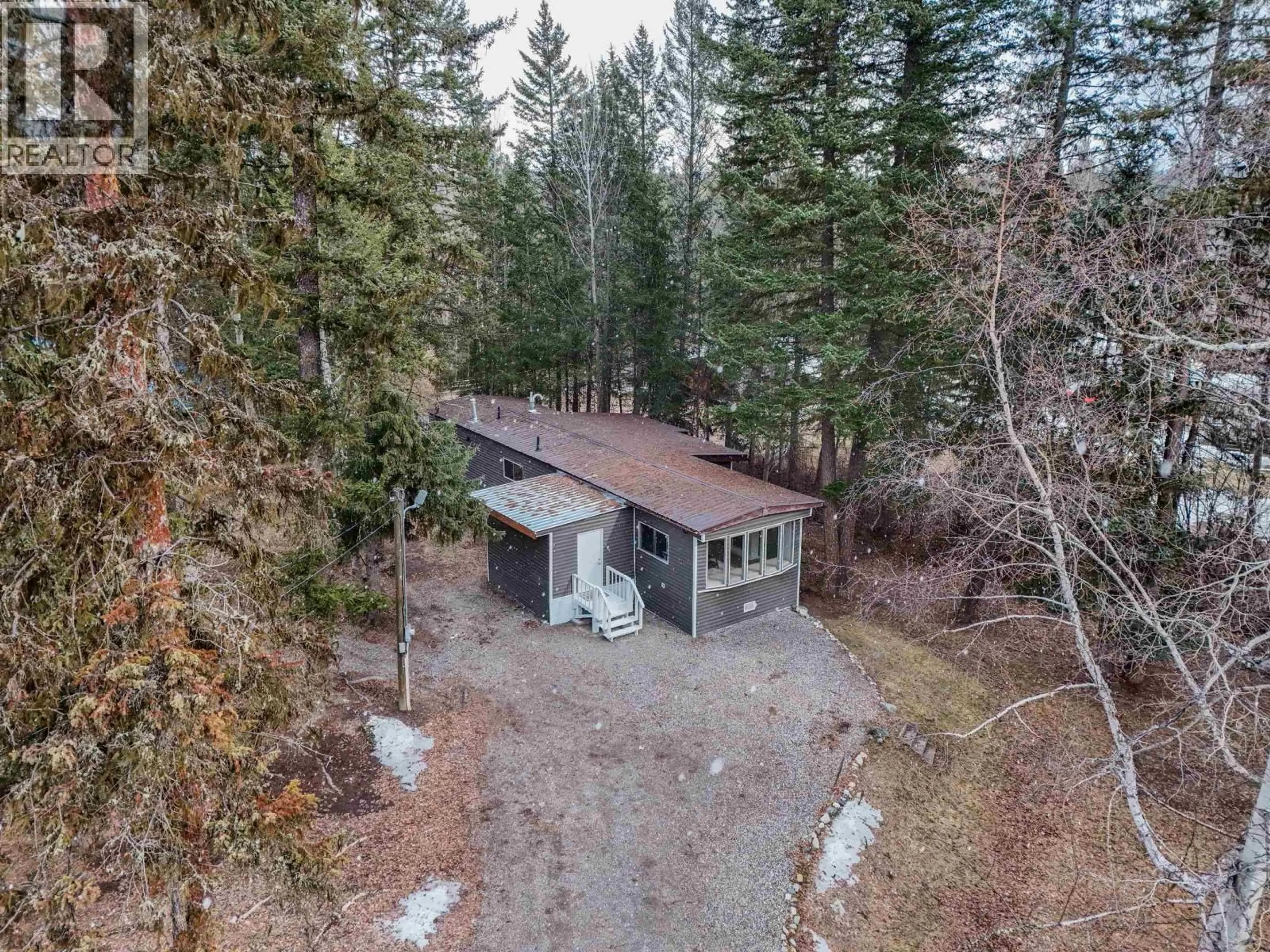 A pic from outside/outdoor area/front of a property/back of a property/a pic from drone, forest/trees view for 3079 RED BLUFF ROAD, Quesnel British Columbia V2J6C6
