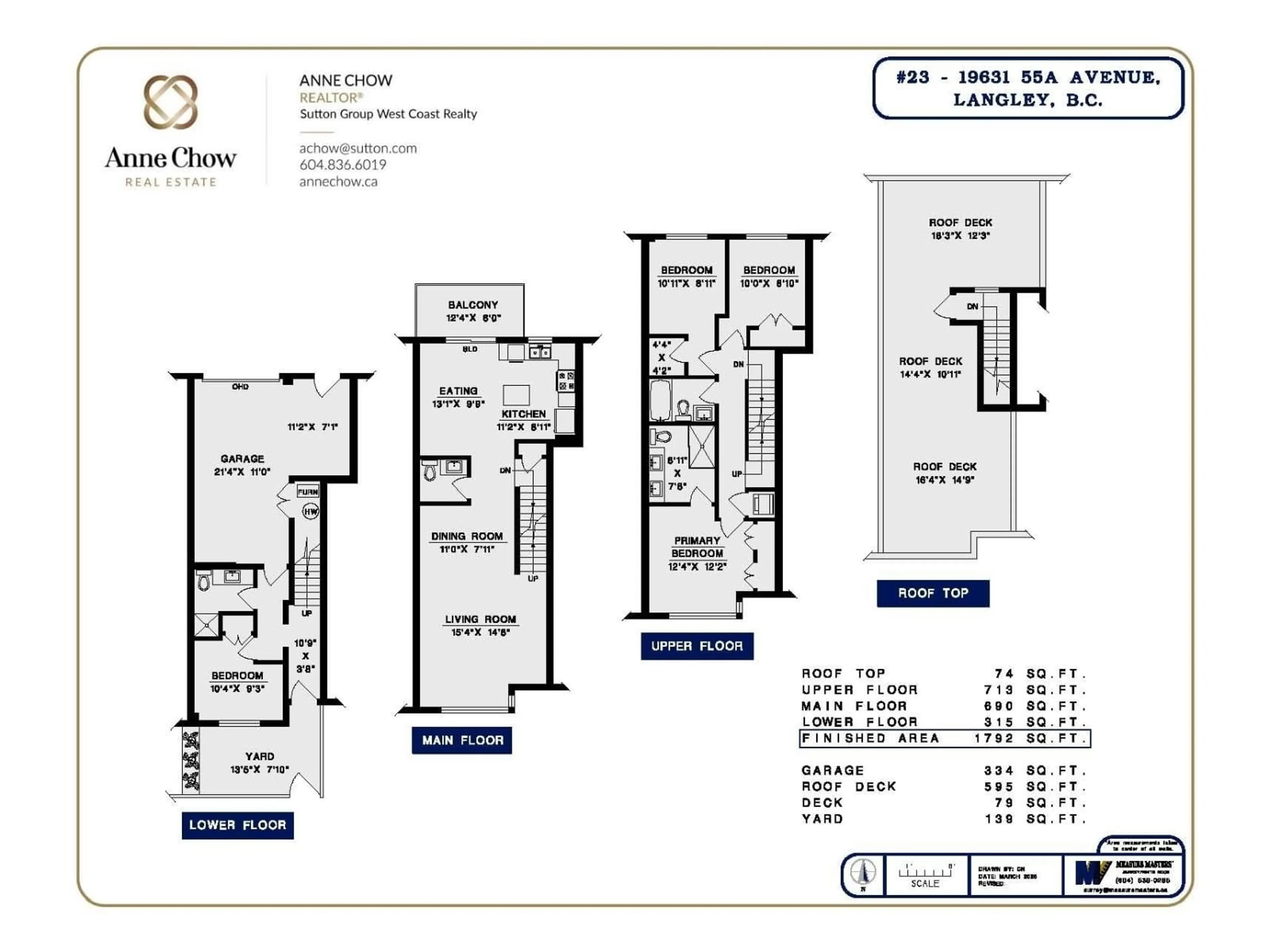 Floor plan for 23 - 19631 55A AVENUE, Langley British Columbia V3A0L5