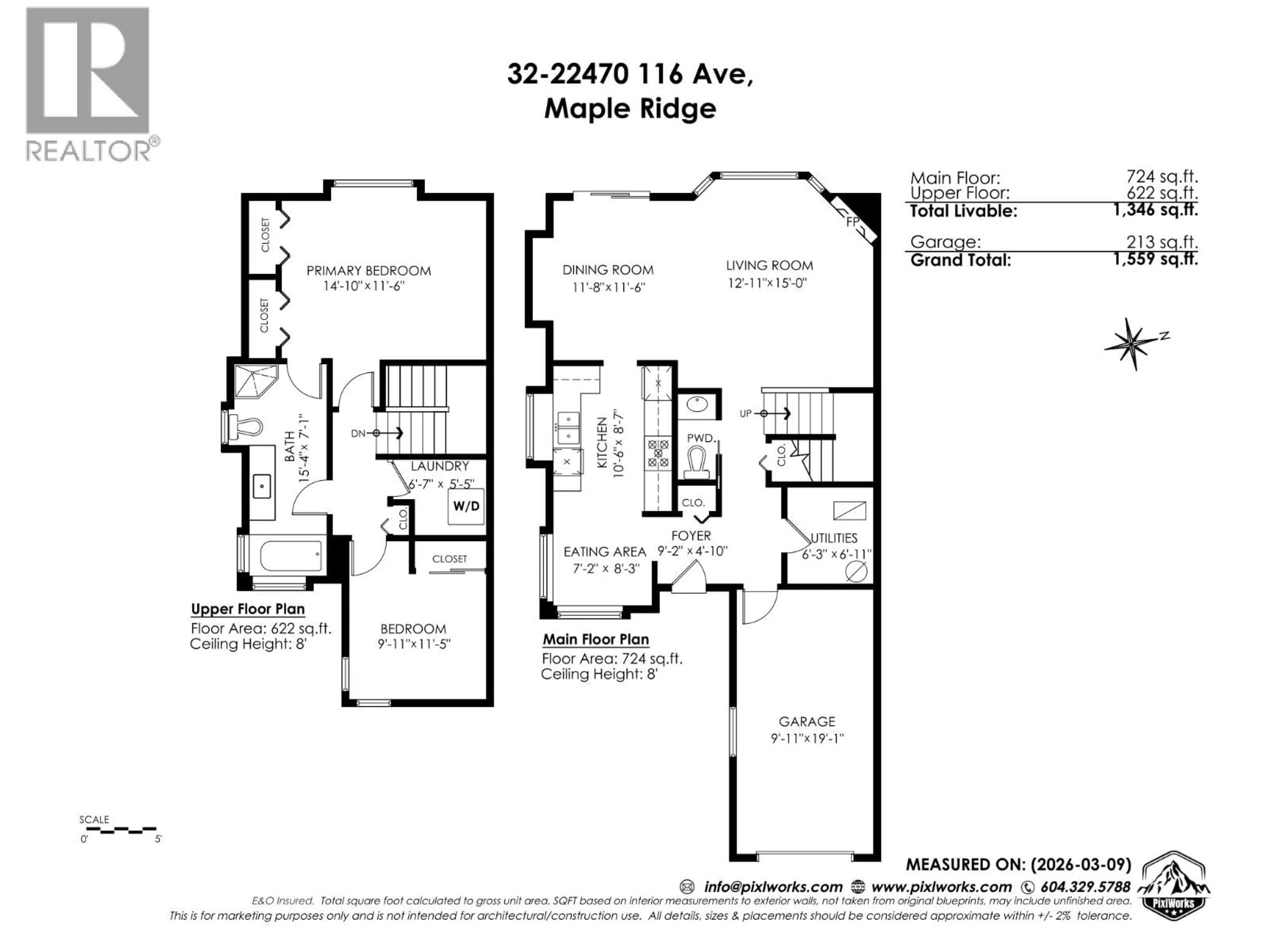 Floor plan for 32 - 22740 116 AVENUE, Maple Ridge British Columbia V2X2X7