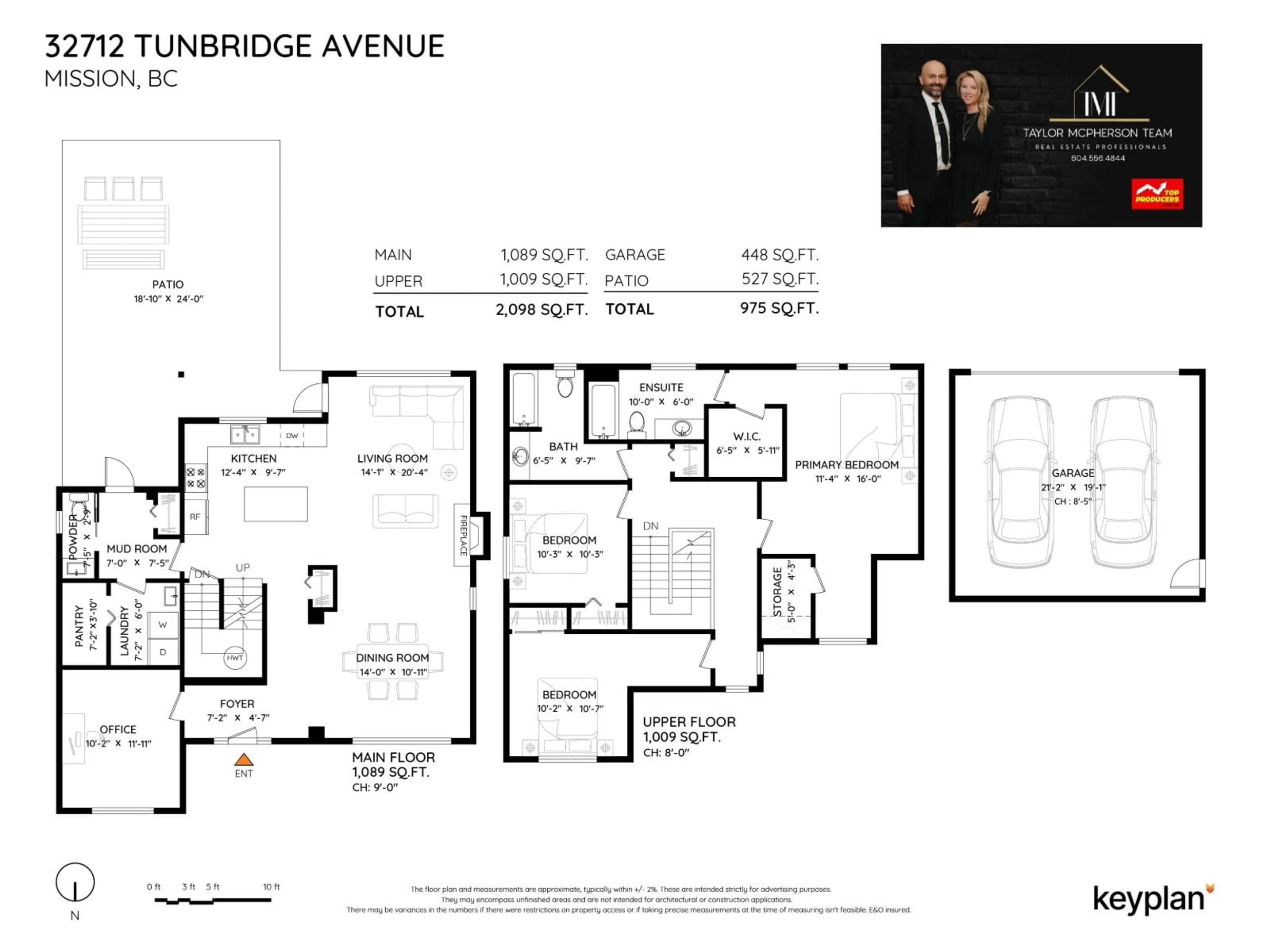 Floor plan for 32712 TUNBRIDGE AVENUE, Mission British Columbia V4S0B6