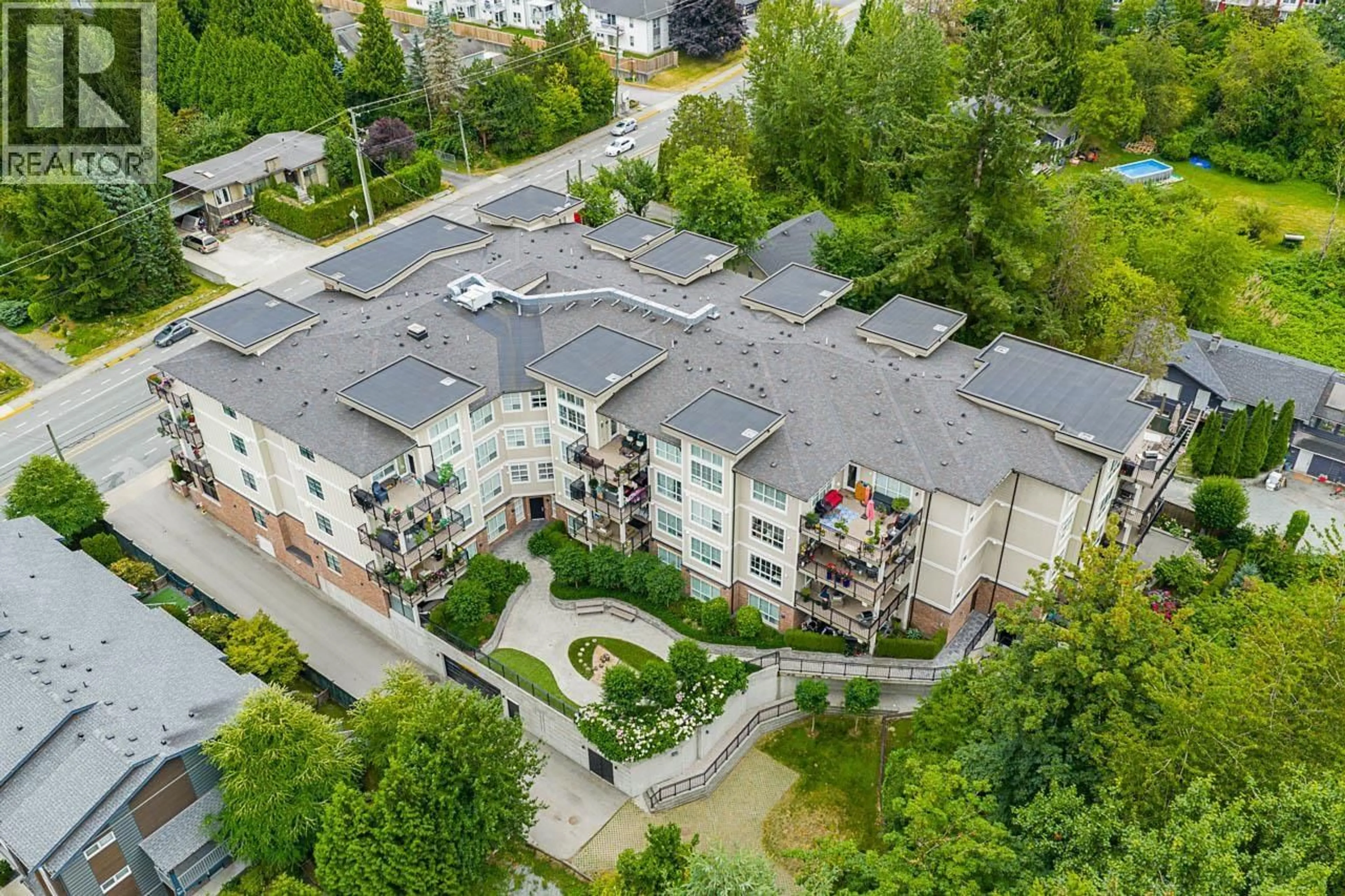 A pic from outside/outdoor area/front of a property/back of a property/a pic from drone, city buildings view from balcony for 204 - 12367 224 STREET, Maple Ridge British Columbia V6C3P6