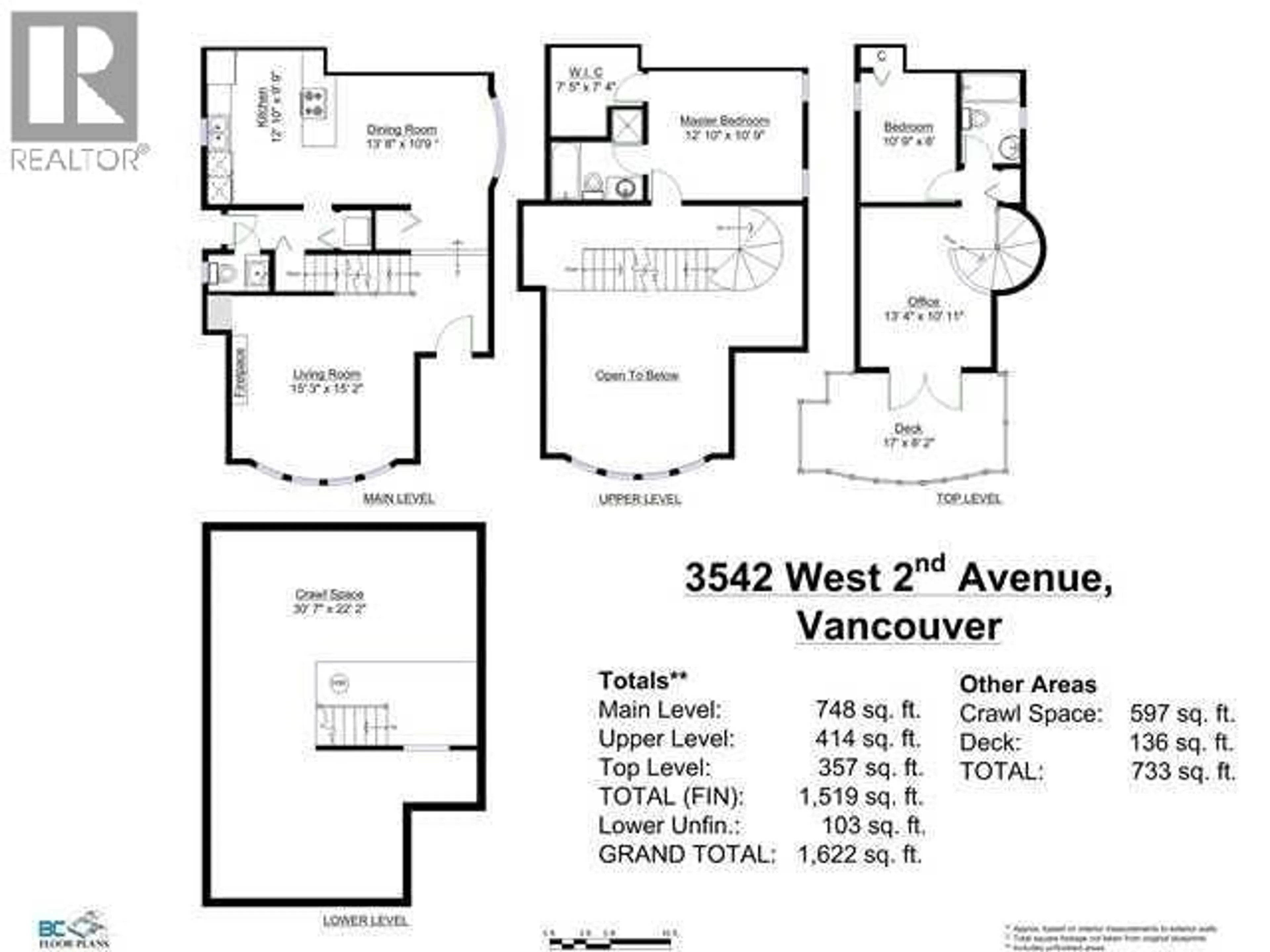 Floor plan for 3542 2ND AVENUE, Vancouver British Columbia V6R1J4