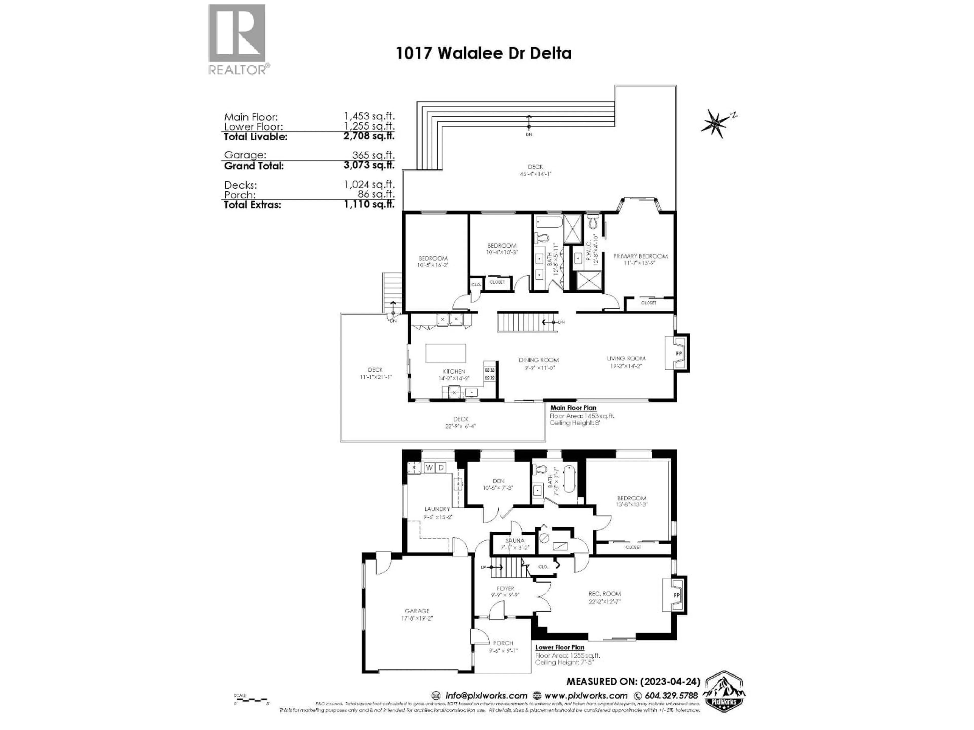 Floor plan for 1017 WALALEE DRIVE, Delta British Columbia V4M2L9