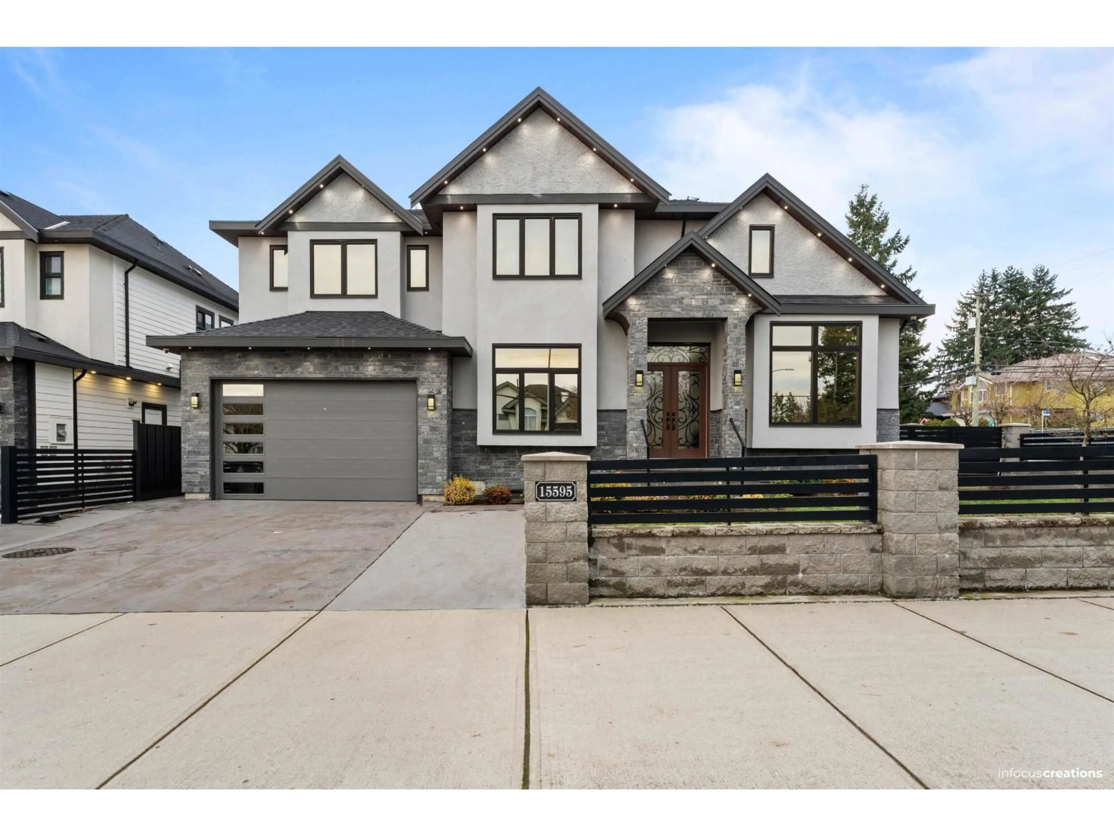 Home with brick exterior material, street for 15595 80 AVENUE, Surrey British Columbia V3S2J2