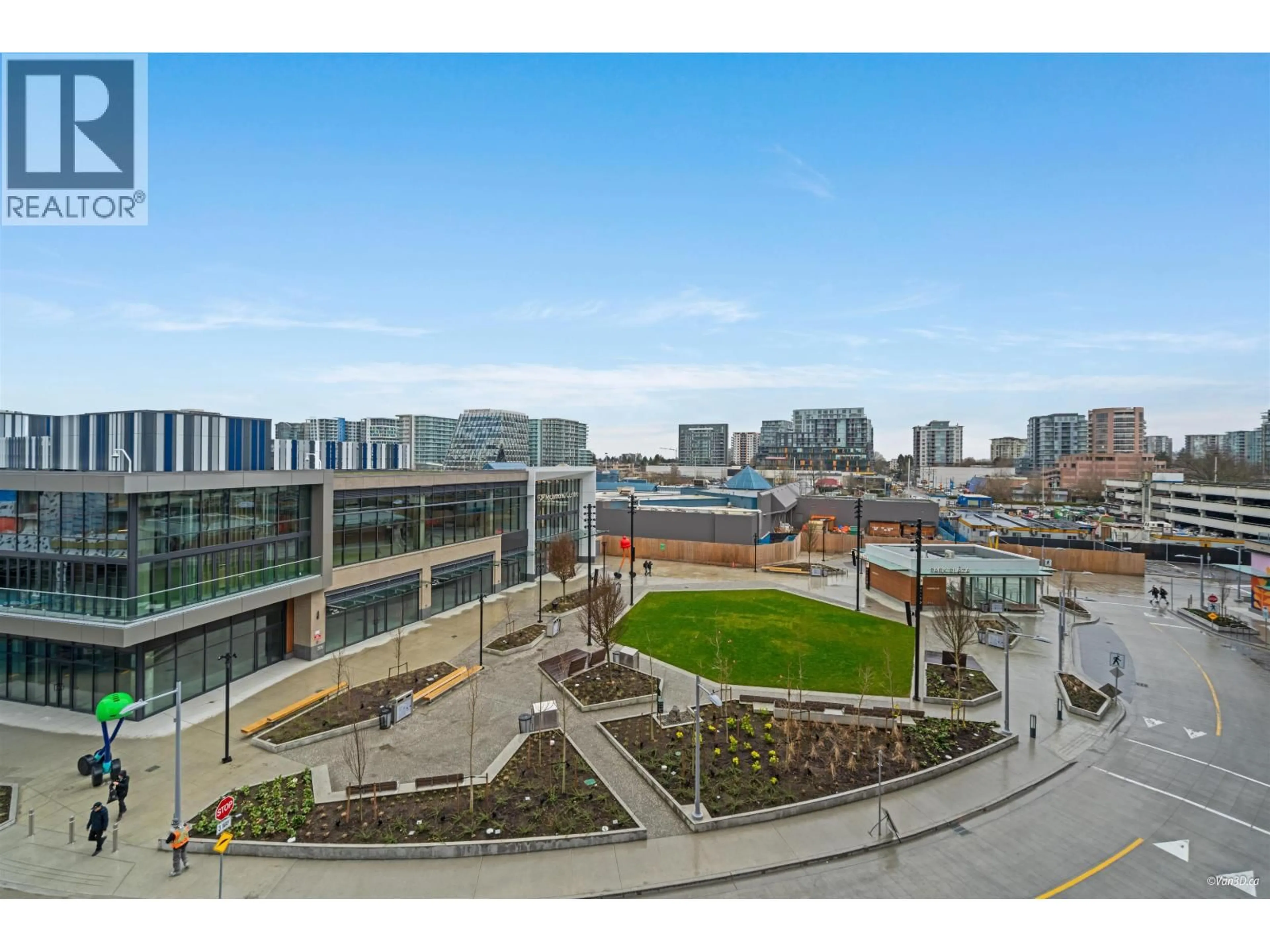 A pic from outside/outdoor area/front of a property/back of a property/a pic from drone, city buildings view from balcony for 415 - 6788 MINORU BOULEVARD, Richmond British Columbia V6Y0M6