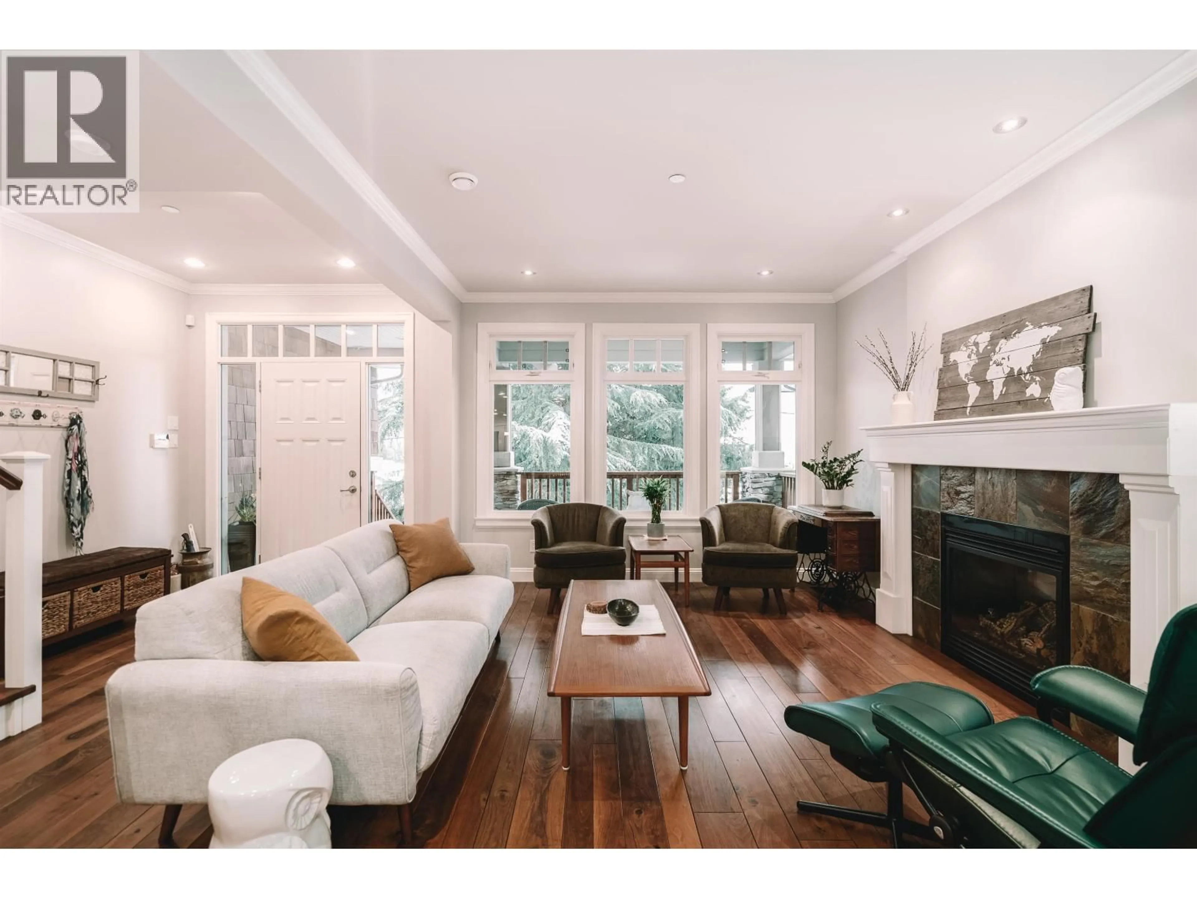 Living room with furniture, wood/laminate floor for 1845 HARBOUR STREET, Port Coquitlam British Columbia V3C1A4