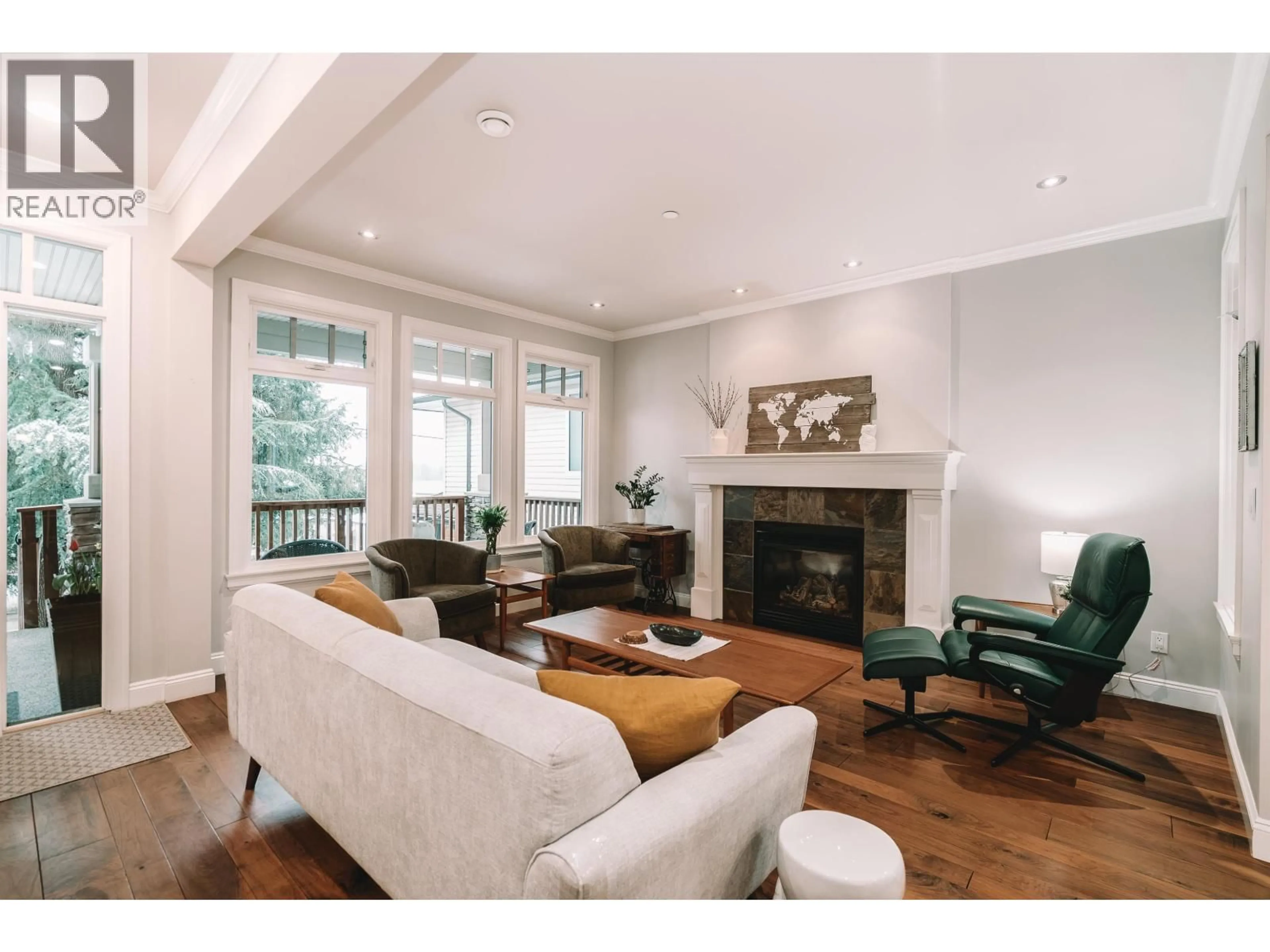 Living room with furniture, wood/laminate floor for 1845 HARBOUR STREET, Port Coquitlam British Columbia V3C1A4