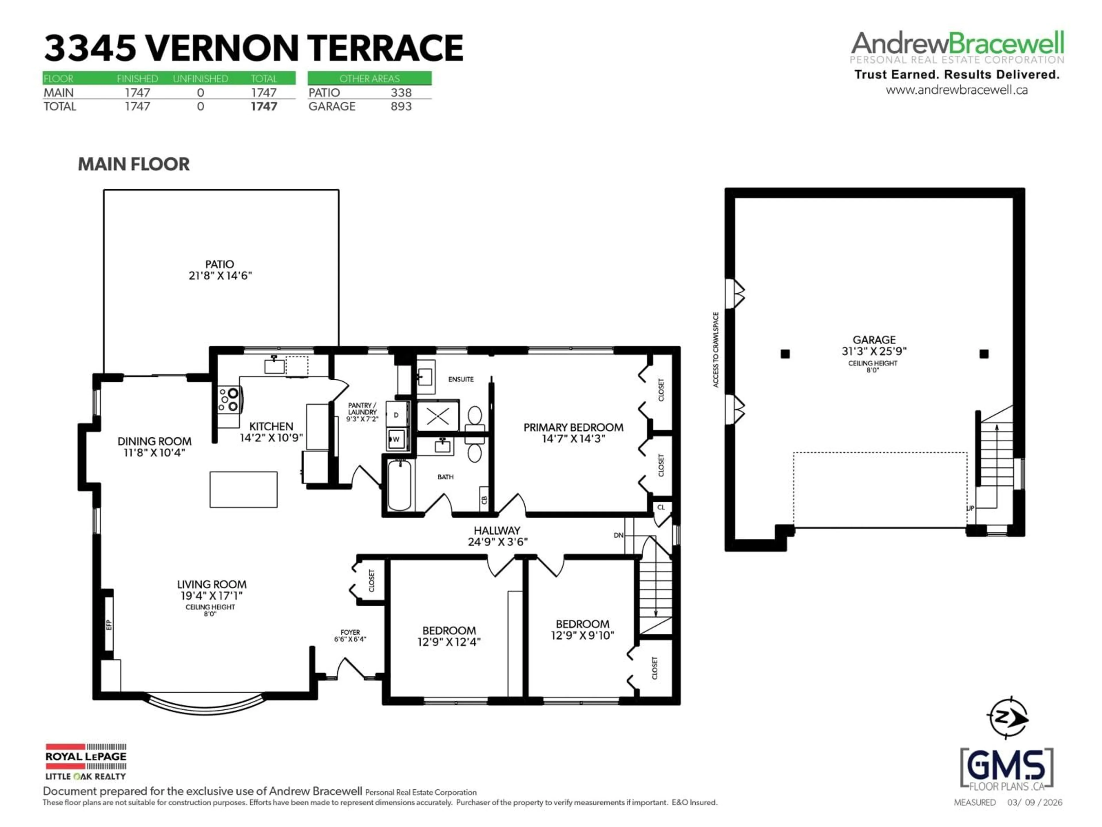 Floor plan for 3345 VERNON TERRACE, Abbotsford British Columbia V2S6N5