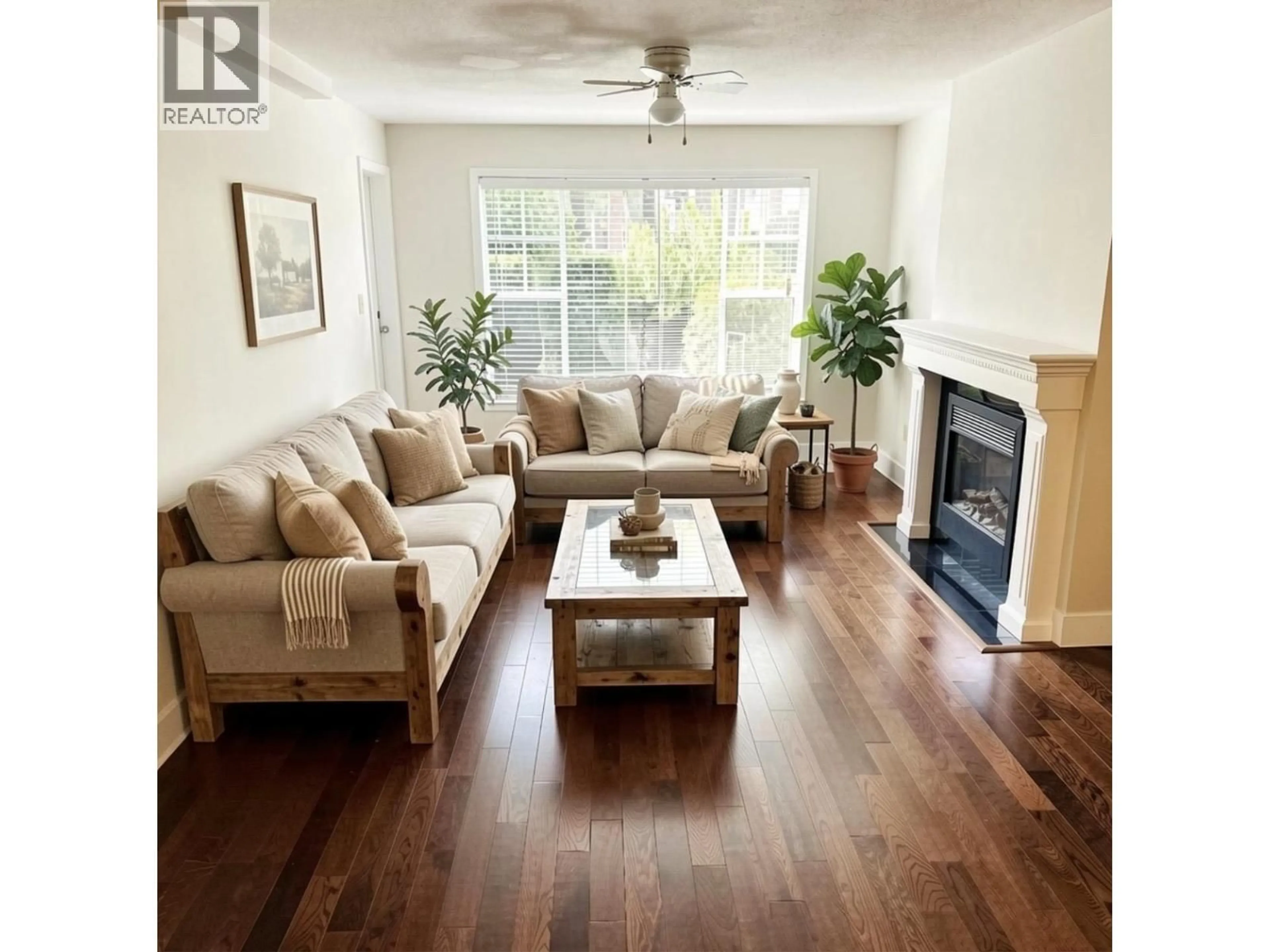 Living room with furniture, wood/laminate floor for 110 - 1150 54A STREET, Delta British Columbia V4M4B5