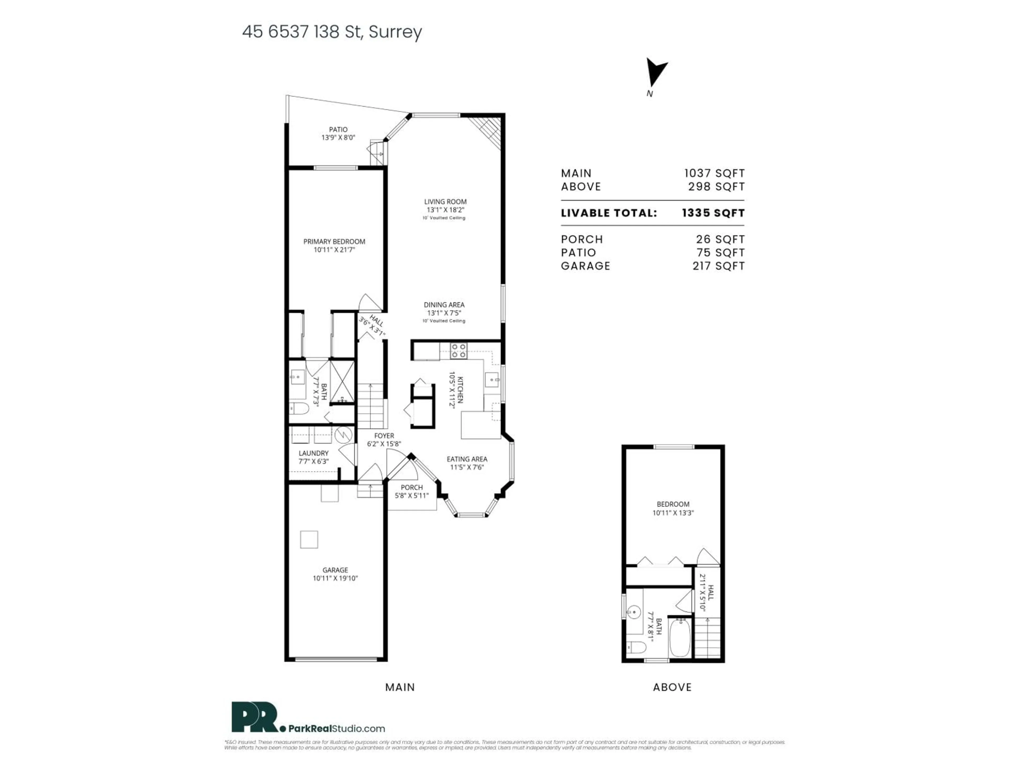 Floor plan for 45 - 6537 138 STREET, Surrey British Columbia V3W0C5