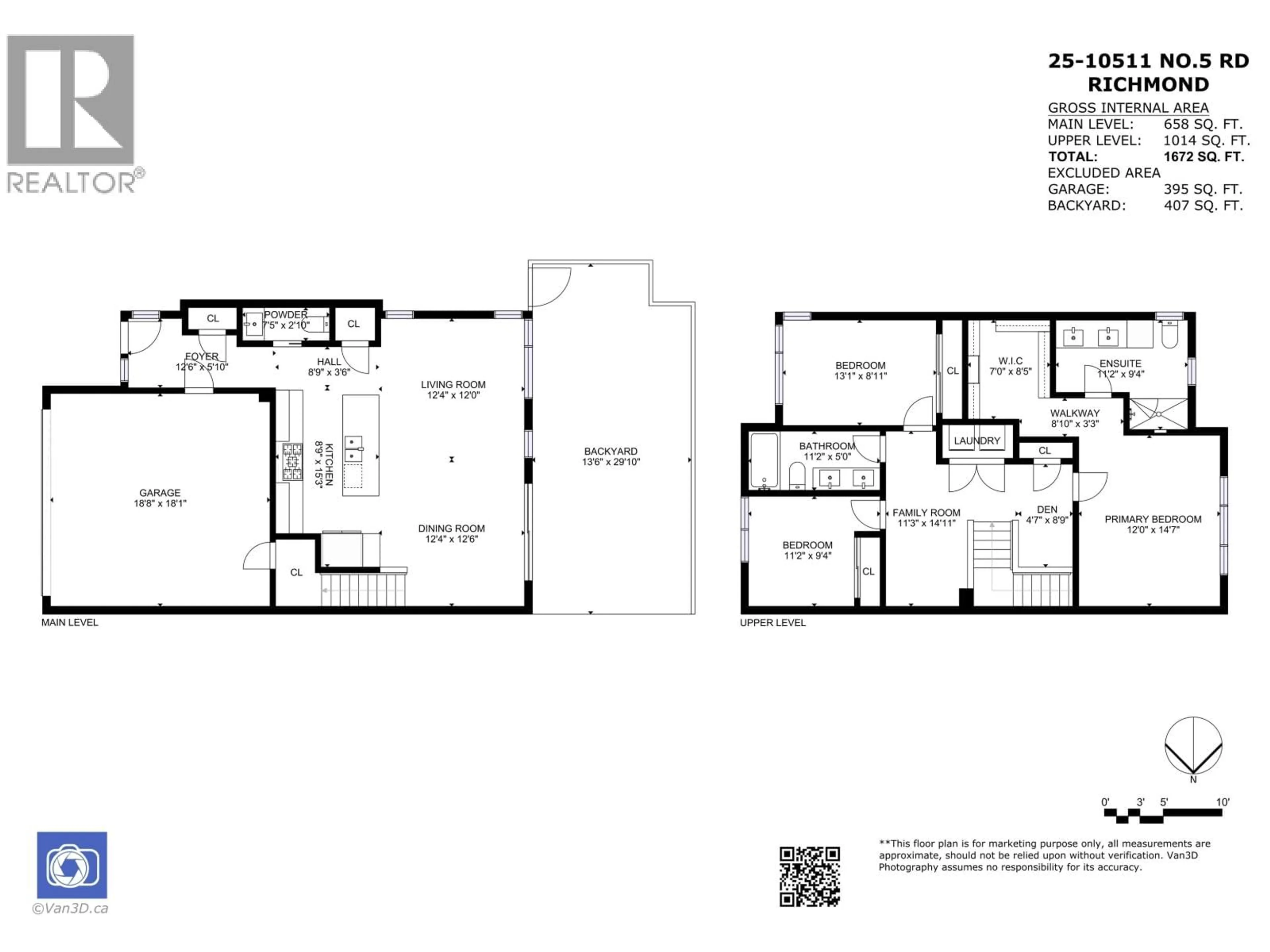 Floor plan for 25 - 10511 NO. 5 ROAD, Richmond British Columbia V7Z0B2