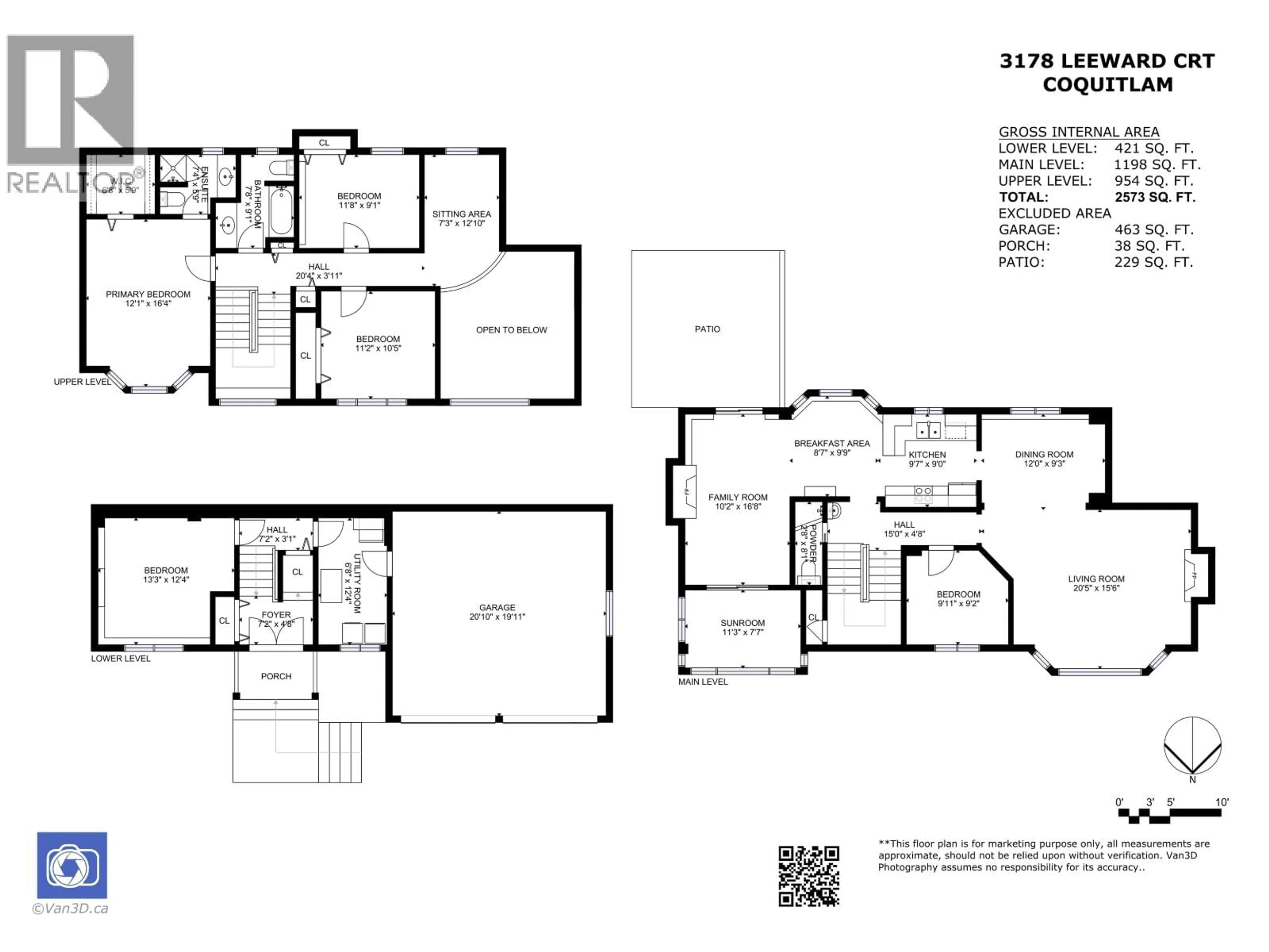 Floor plan for 3178 LEEWARD COURT, Coquitlam British Columbia V3C5A9