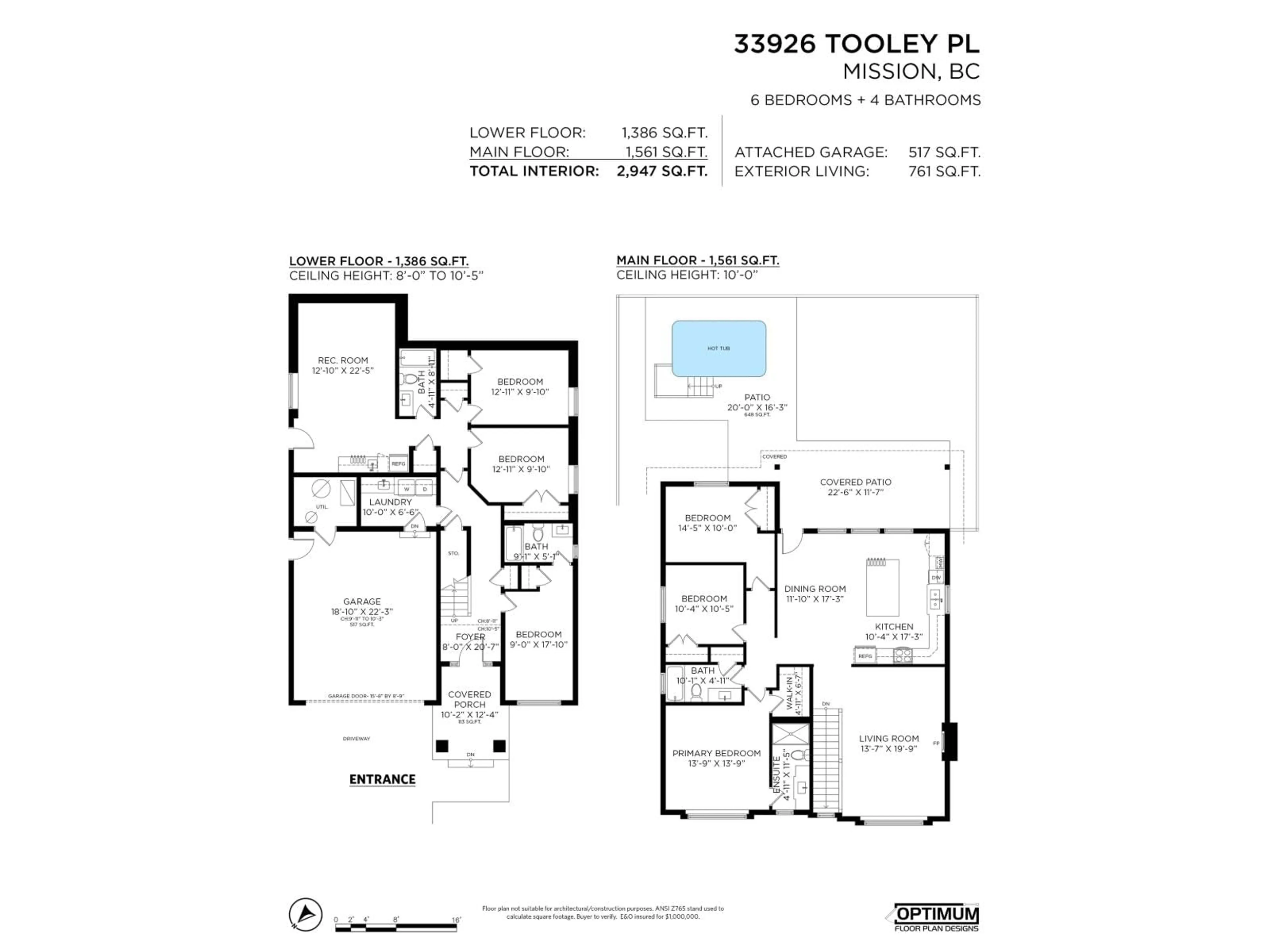 Floor plan for 33926 TOOLEY PLACE, Mission British Columbia V2V0G5