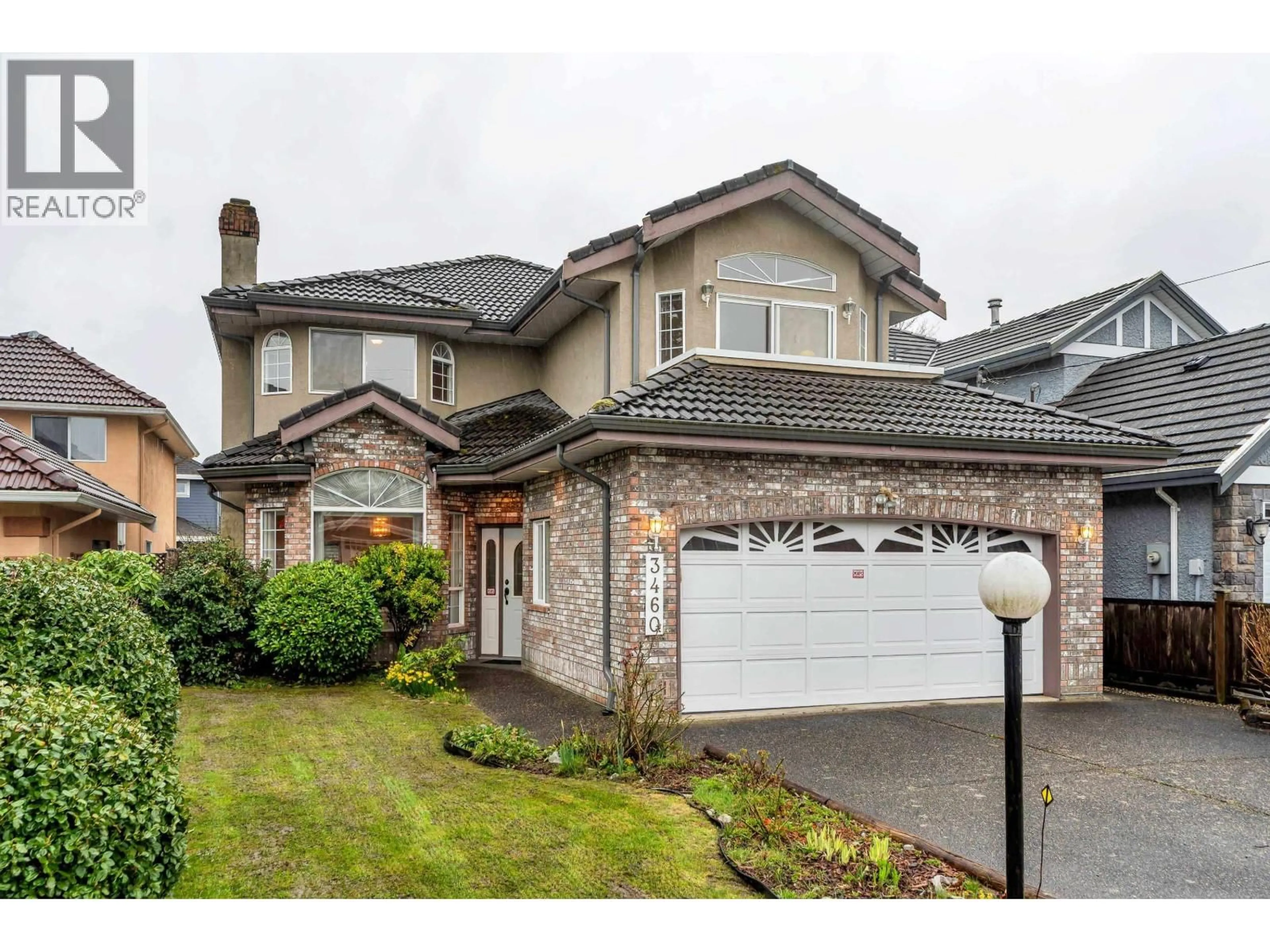 Home with brick exterior material, street for 3460 LOCKHART ROAD, Richmond British Columbia V7C1M2