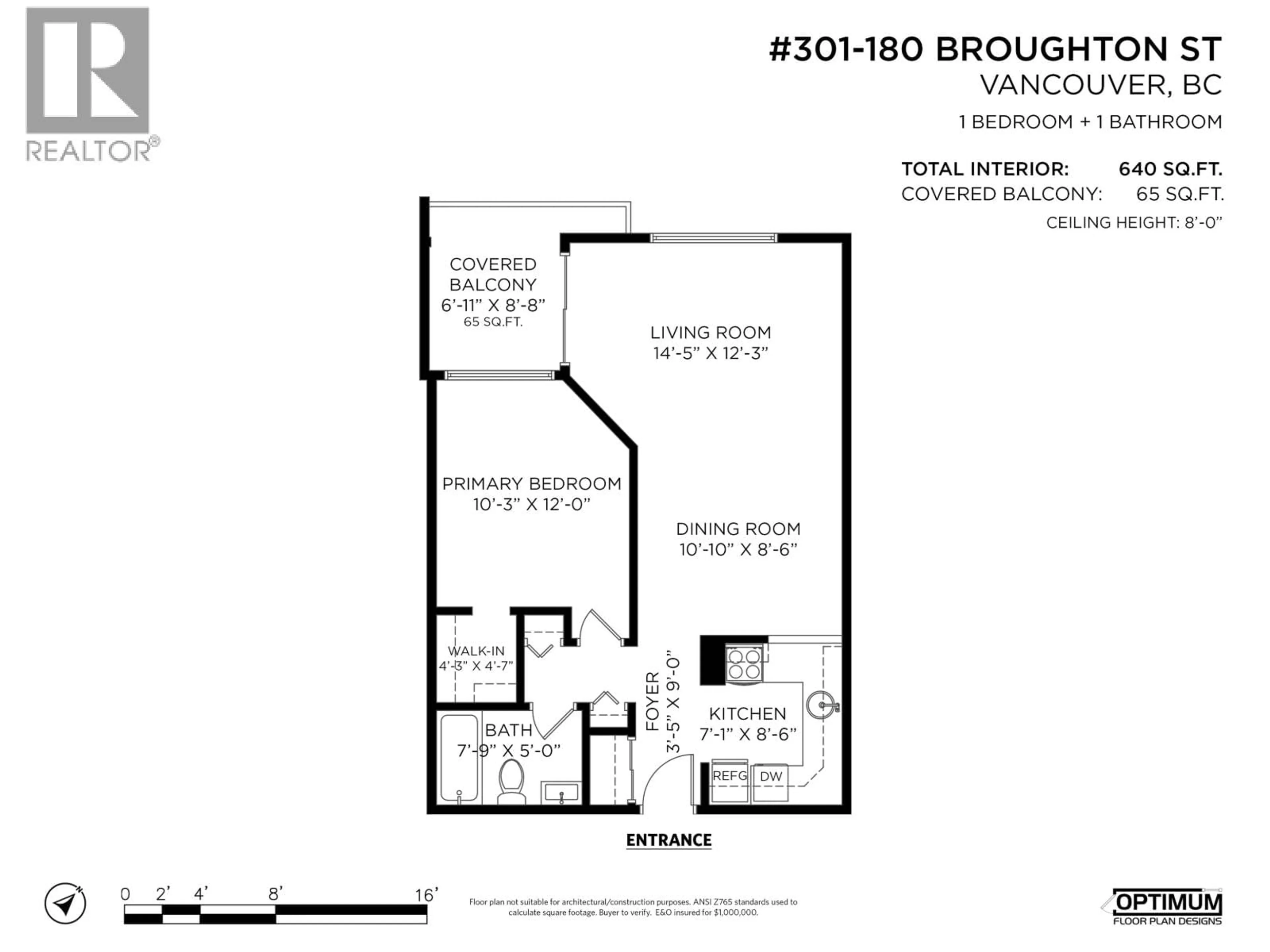Floor plan for 301 - 1080 BROUGHTON STREET, Vancouver British Columbia V6G2A8