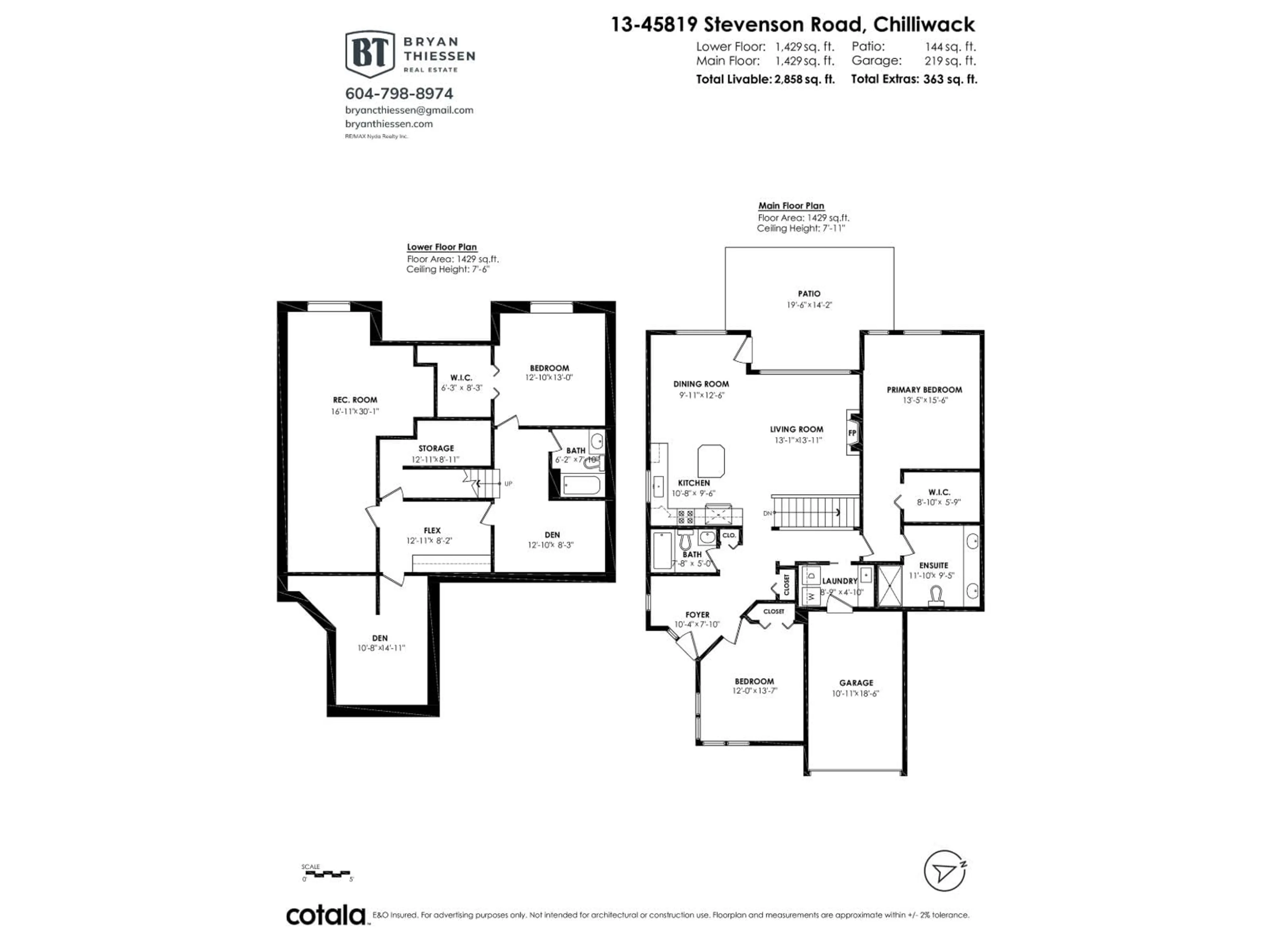 Floor plan for 13 - 45819 STEVENSON ROAD, Chilliwack British Columbia V2R5T4