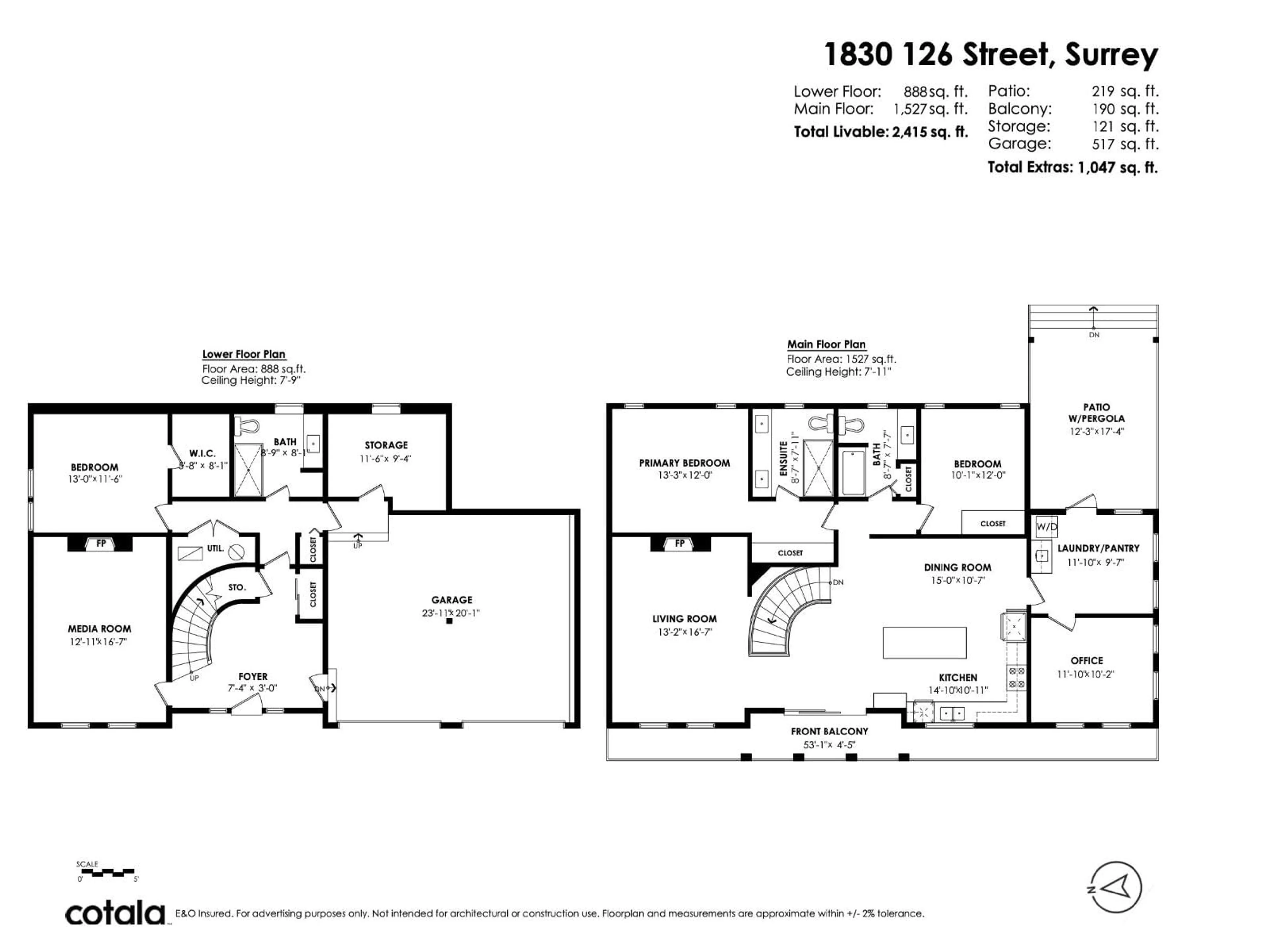Floor plan for 1830 126 STREET, Surrey British Columbia V4A3P5