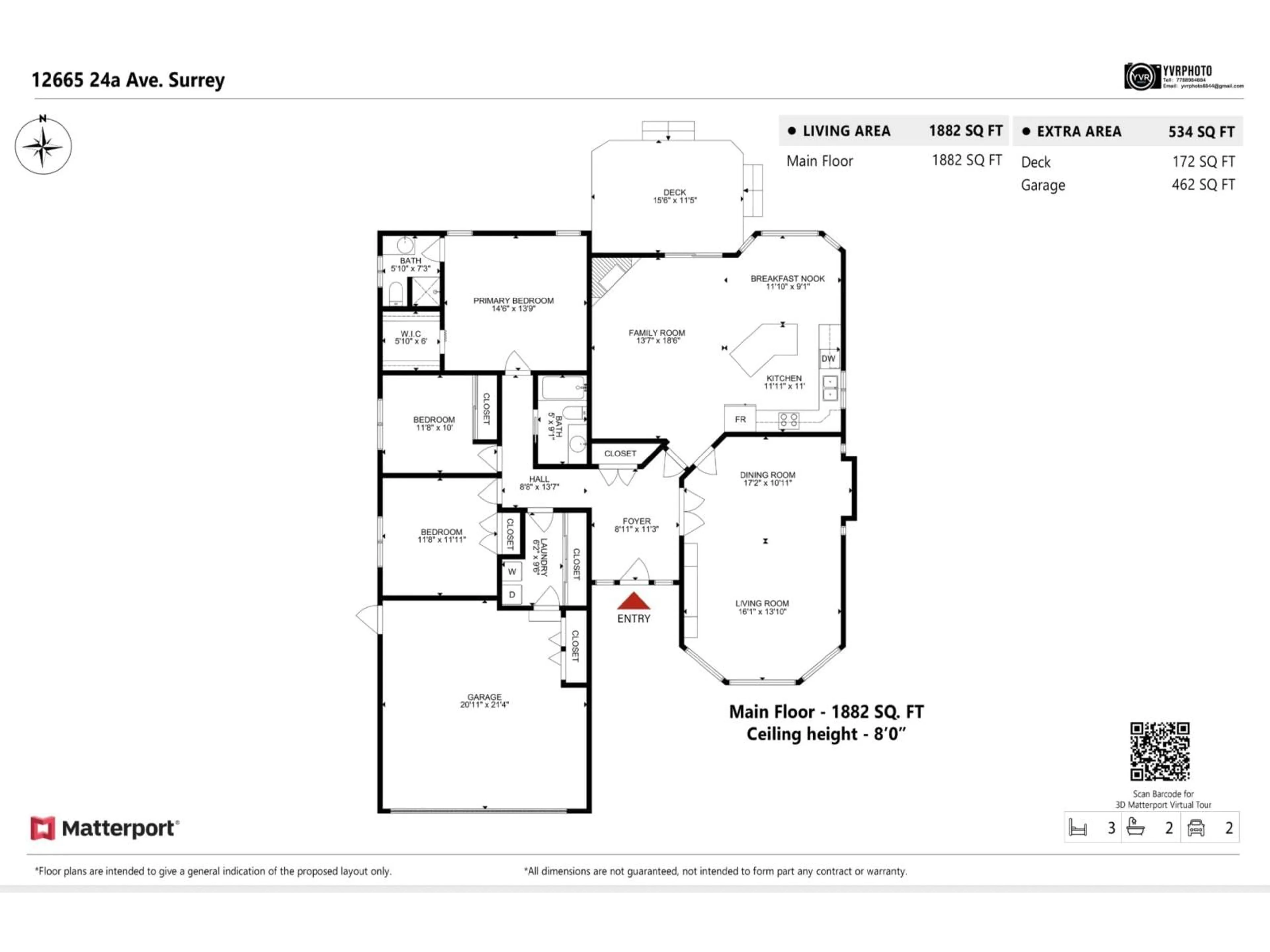 Floor plan for 12665 24A AVENUE, Surrey British Columbia V4A8N8