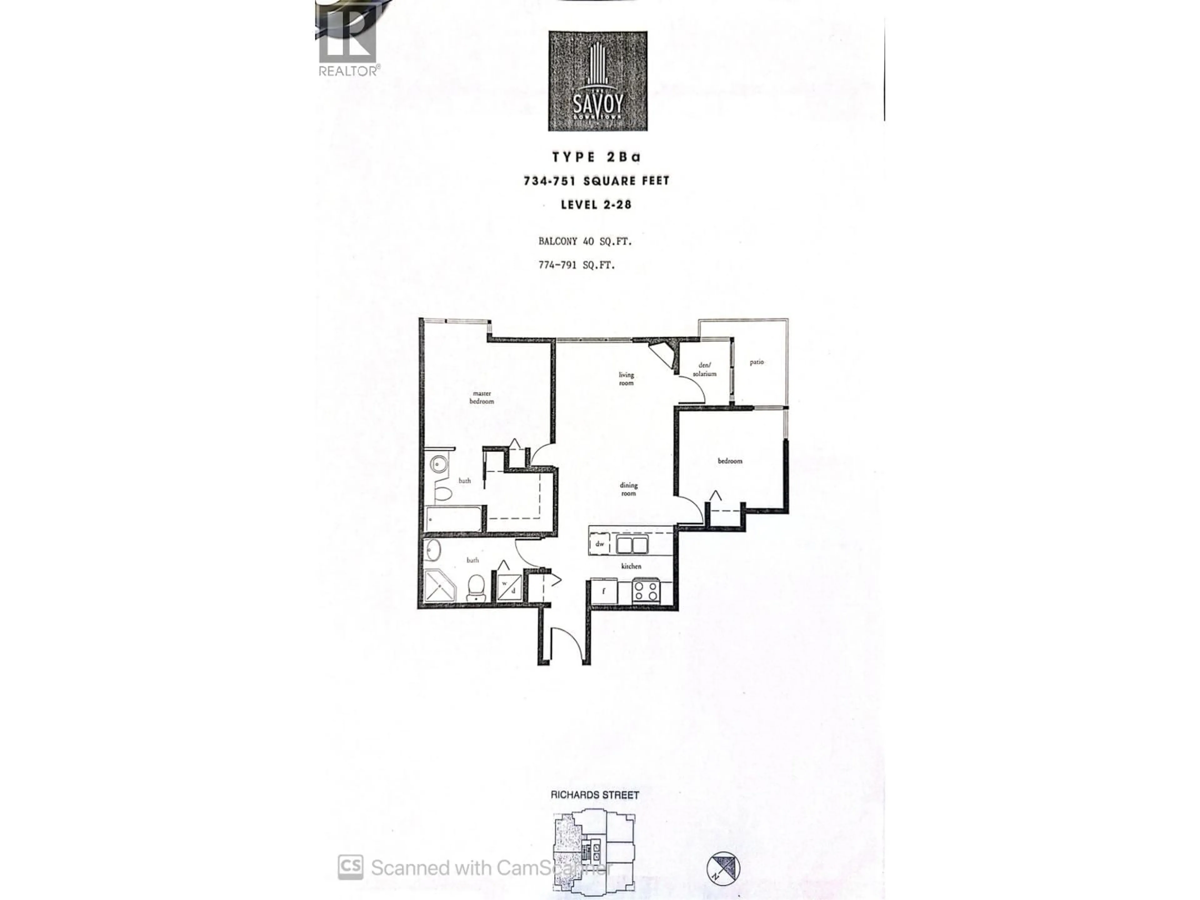 Floor plan for 906 - 928 RICHARDS STREET, Vancouver British Columbia V6B6P6