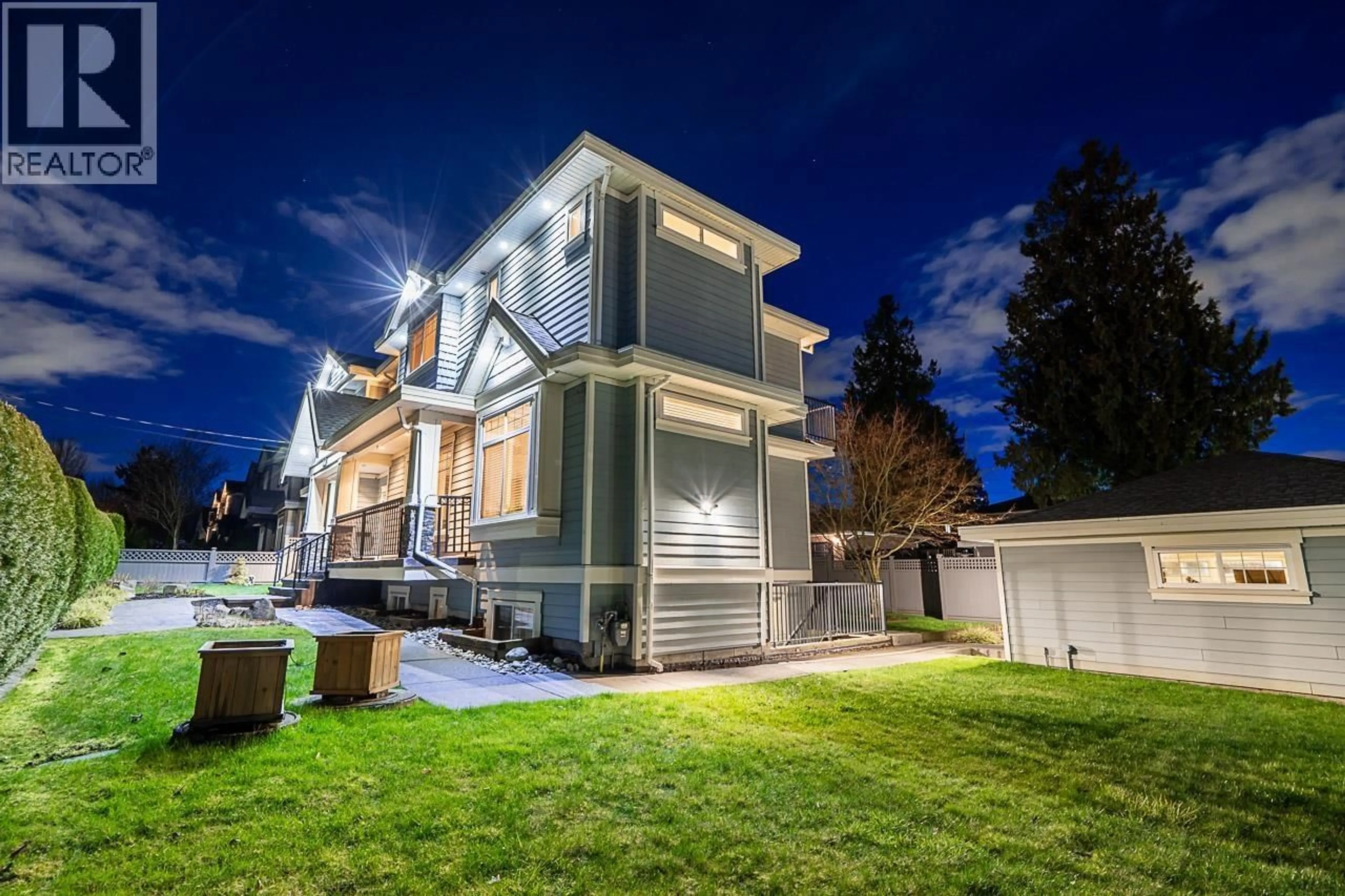 Home with vinyl exterior material, street for 8445 15TH AVENUE, Burnaby British Columbia V3N1Y1