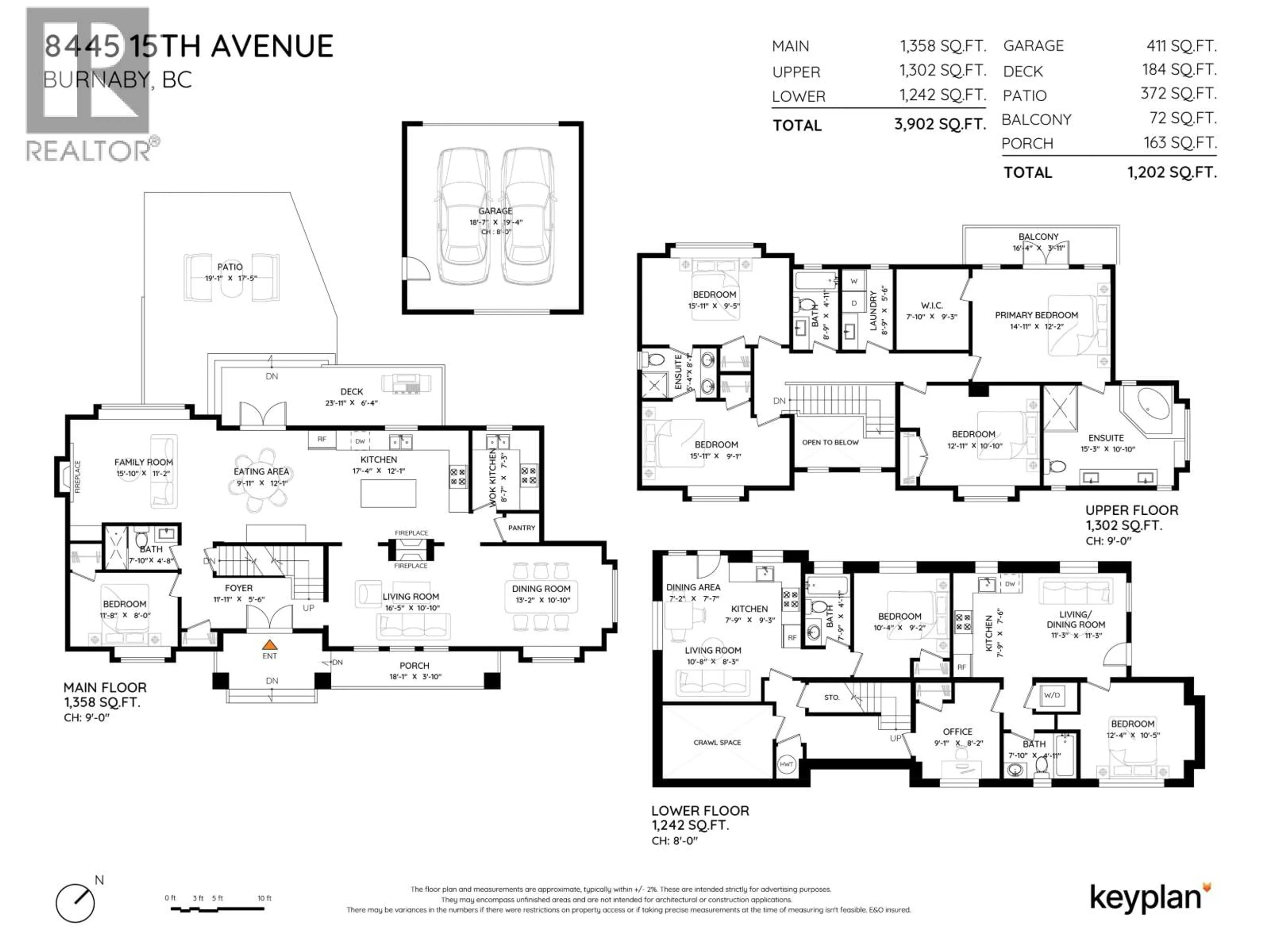 Floor plan for 8445 15TH AVENUE, Burnaby British Columbia V3N1Y1