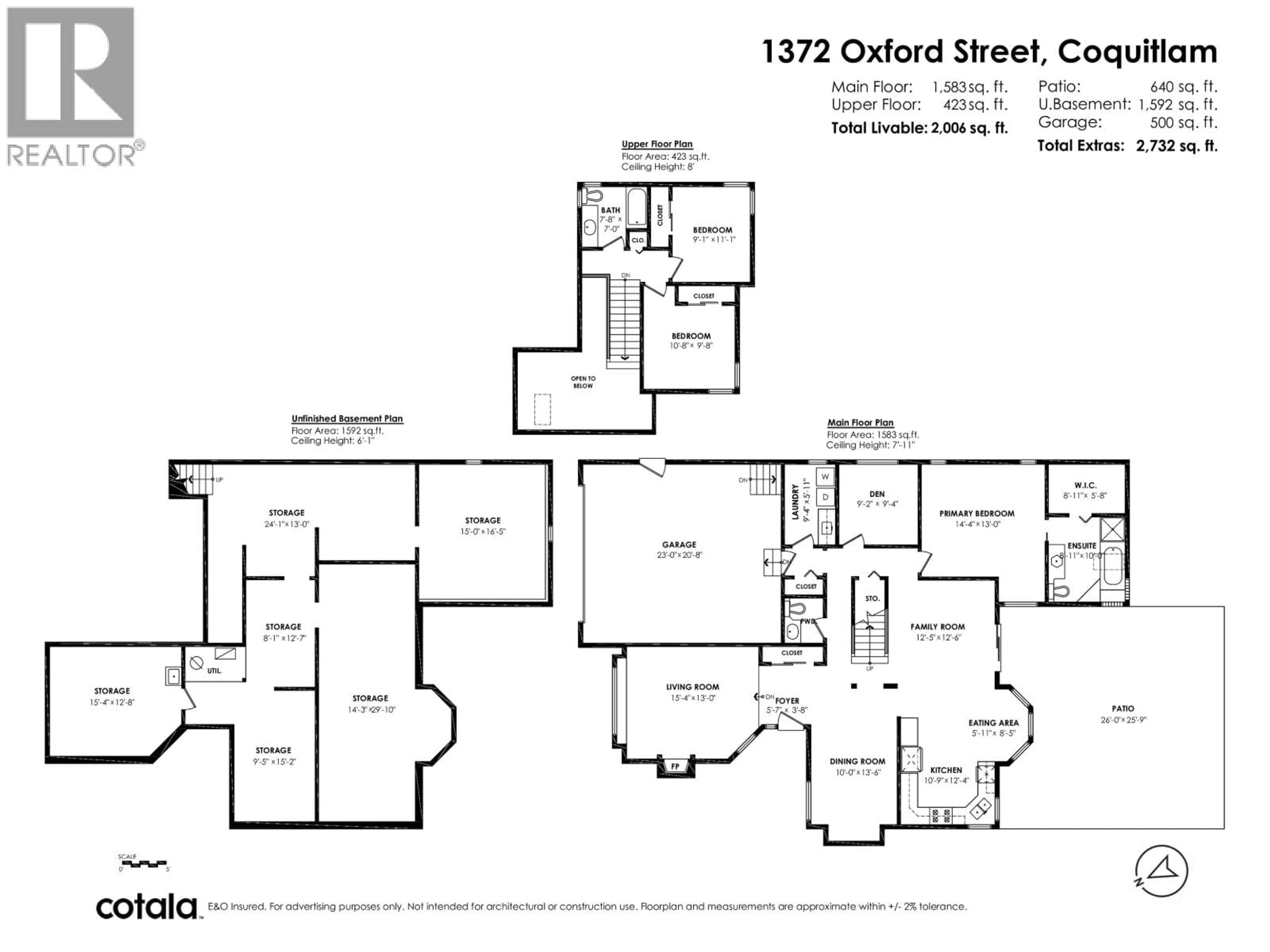 Floor plan for 1372 OXFORD STREET, Coquitlam British Columbia V3P1A2