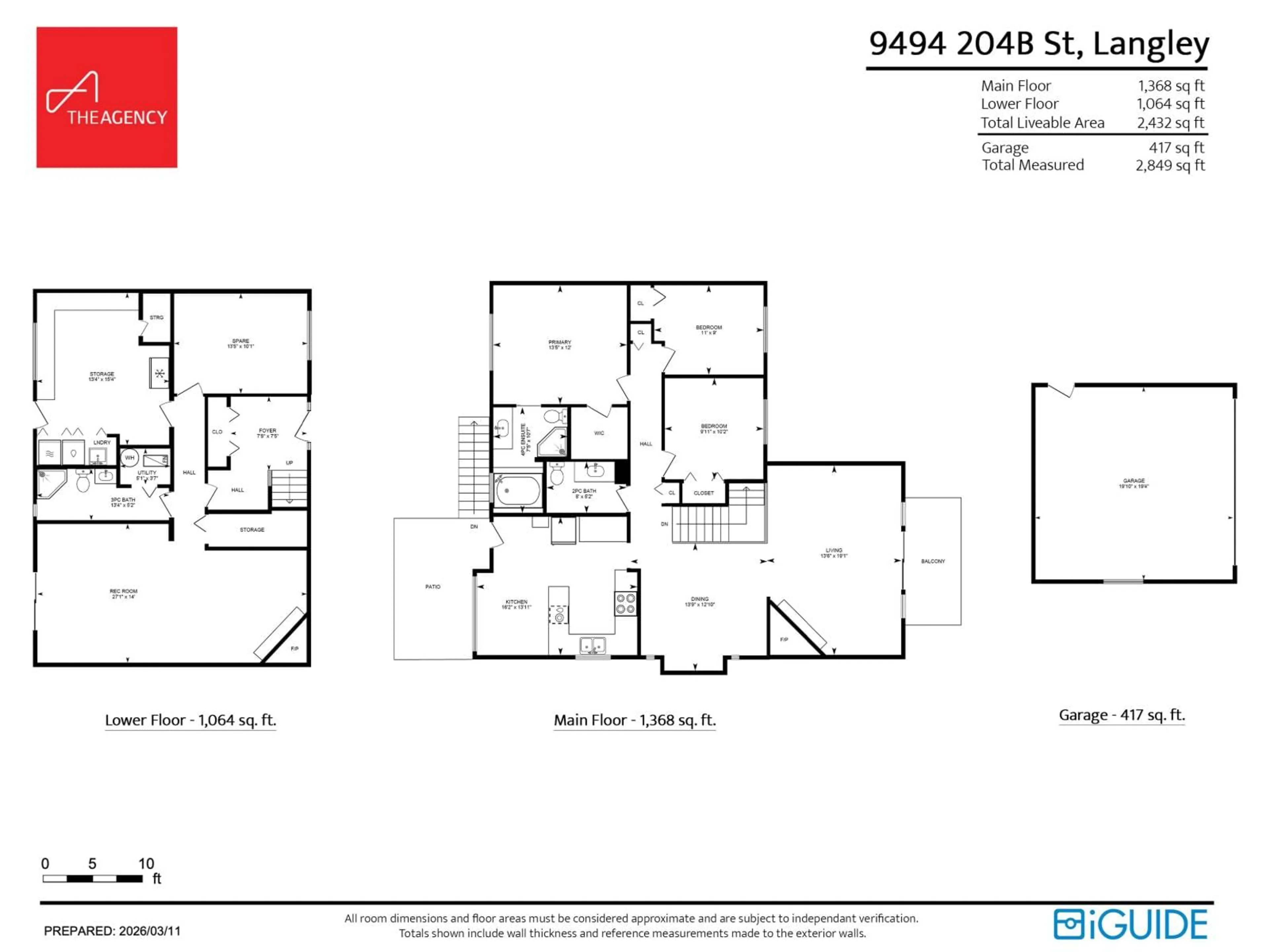 Floor plan for 9494 204B STREET, Langley British Columbia V1M1Y9