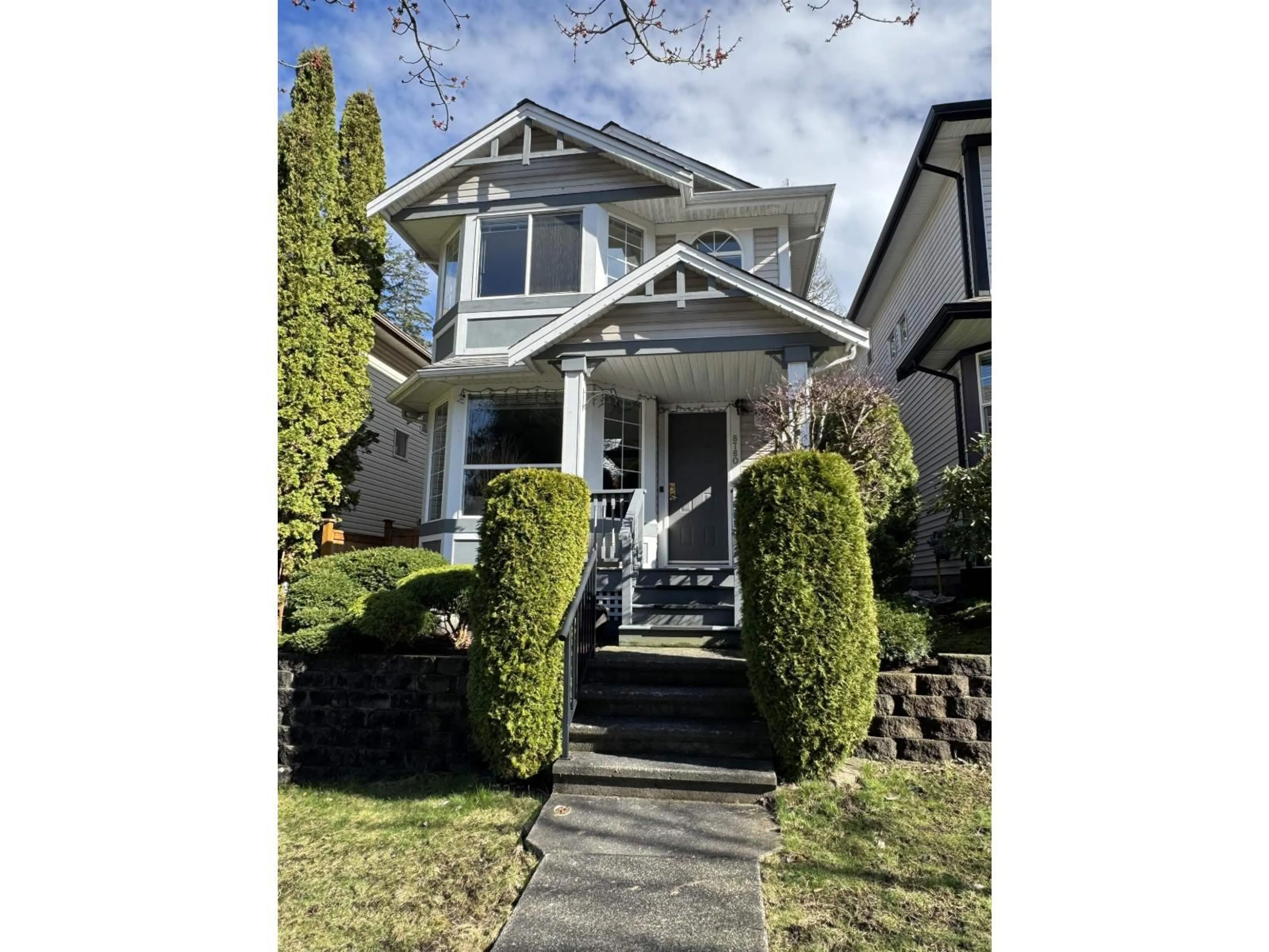 Home with vinyl exterior material, street for 8780 206 STREET, Langley British Columbia V1M3X2