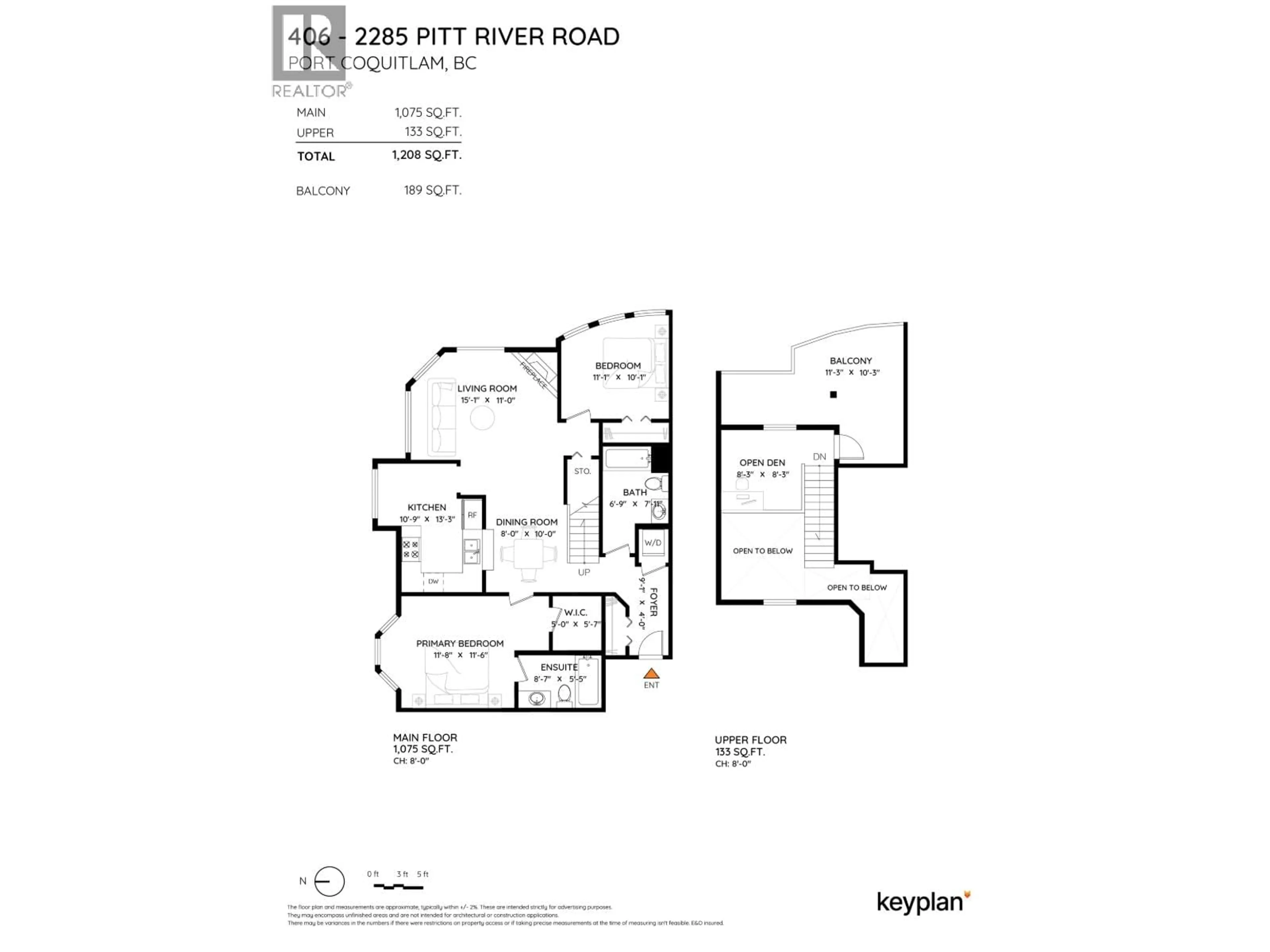 Floor plan for 406 - 2285 PITT RIVER ROAD, Port Coquitlam British Columbia V3C1R7