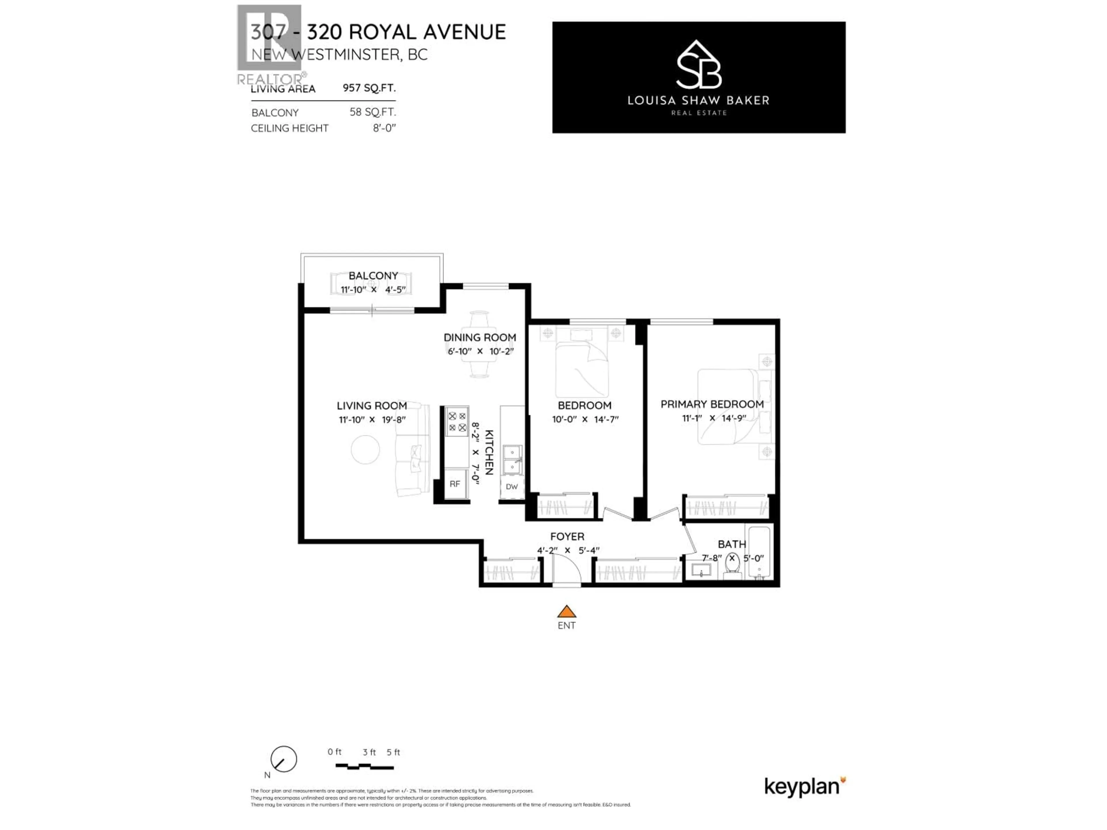 Floor plan for 307 - 320 ROYAL AVENUE, New Westminster British Columbia V3L5C6
