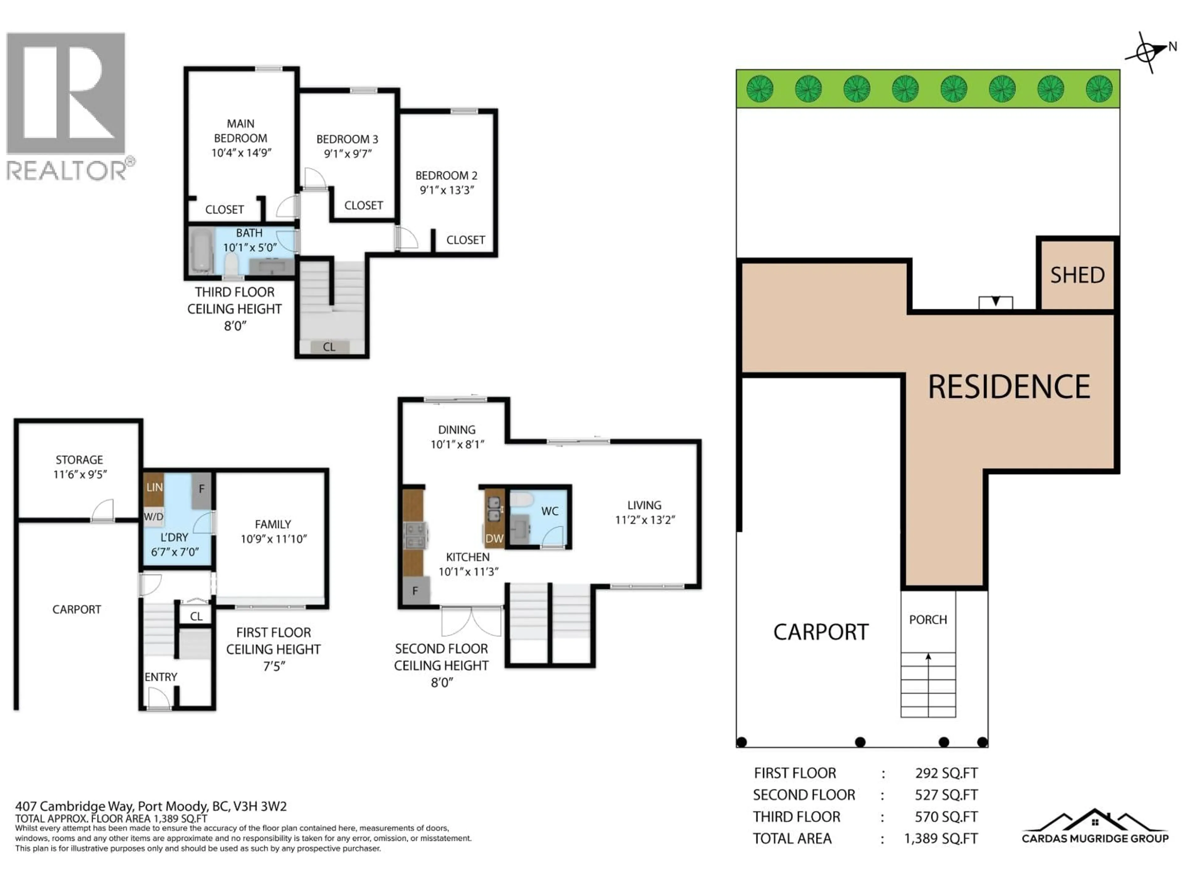 Floor plan for 407 CAMBRIDGE WAY, Port Moody British Columbia V3H3V1