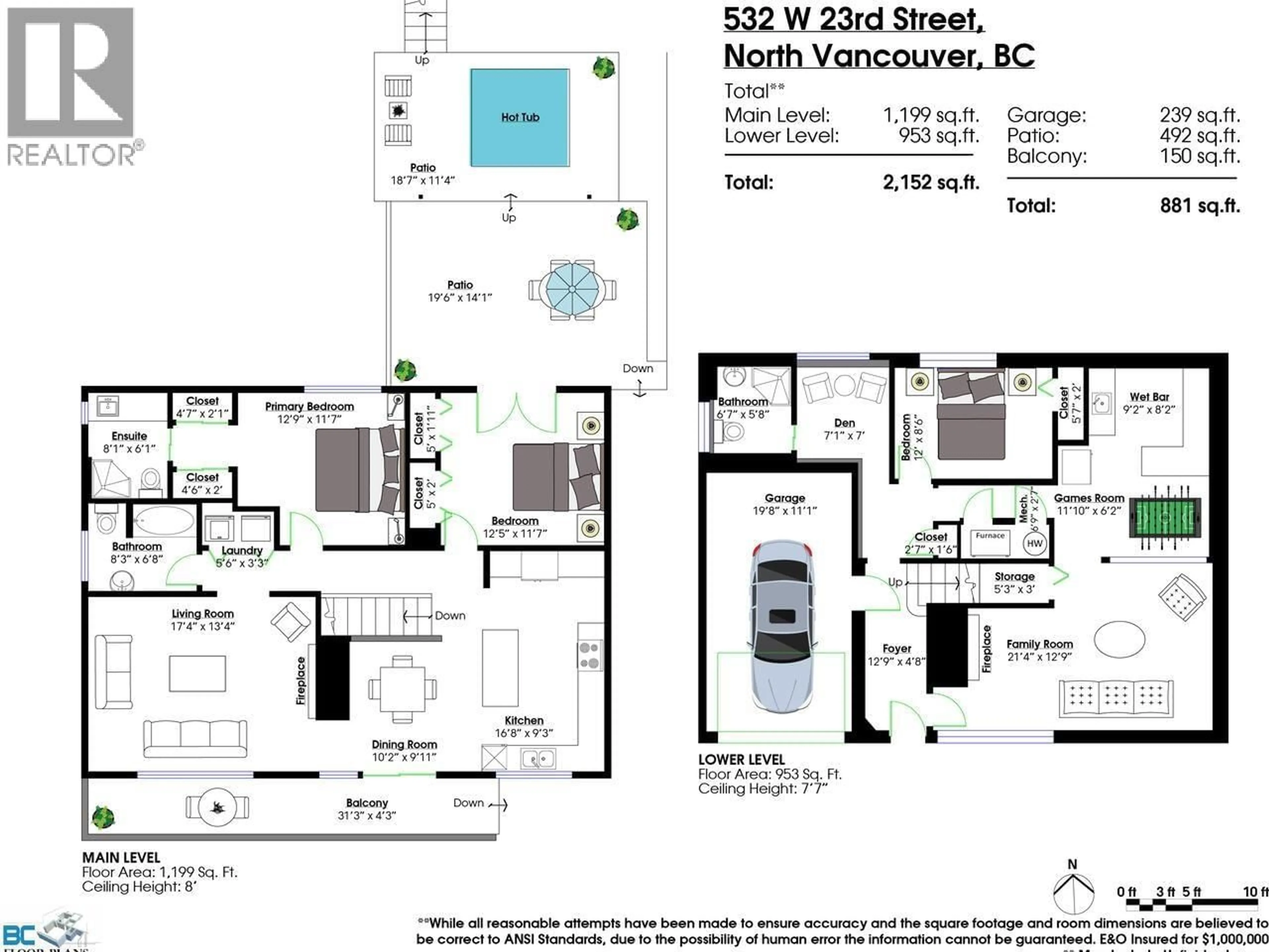 Floor plan for 532 23 STREET, North Vancouver British Columbia V7M2B9