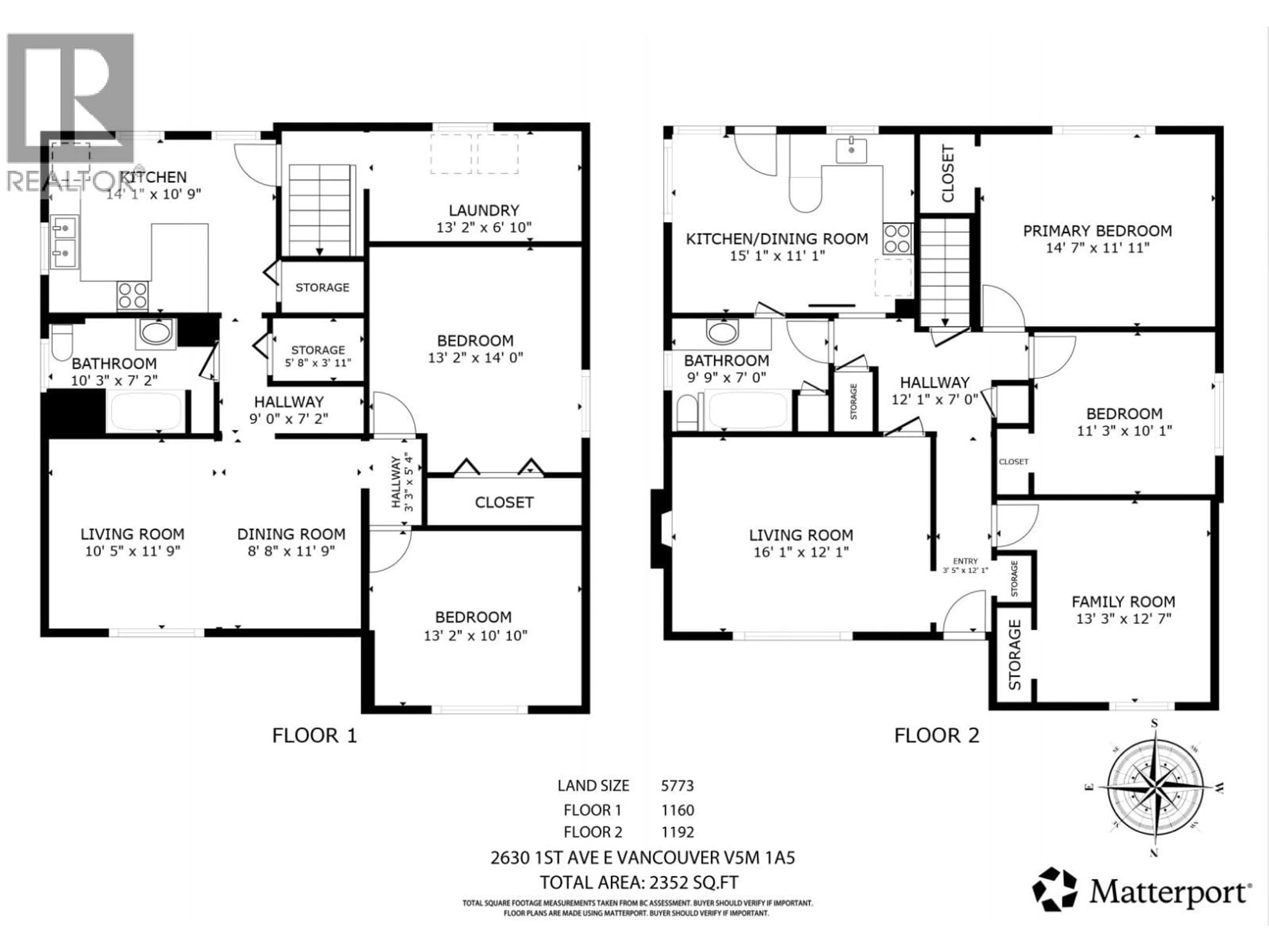 Floor plan for 2630 1ST AVENUE, Vancouver British Columbia V5M1A5