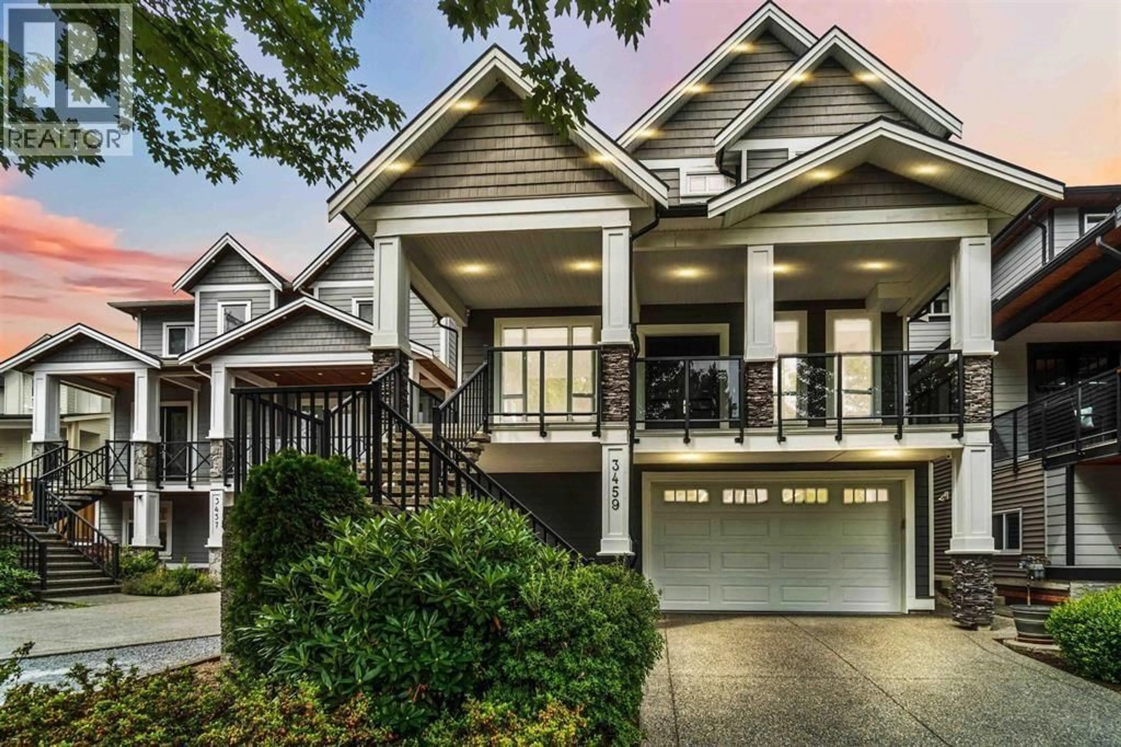 Home with vinyl exterior material, street for 3459 DARWIN AVENUE, Coquitlam British Columbia V3B3H6