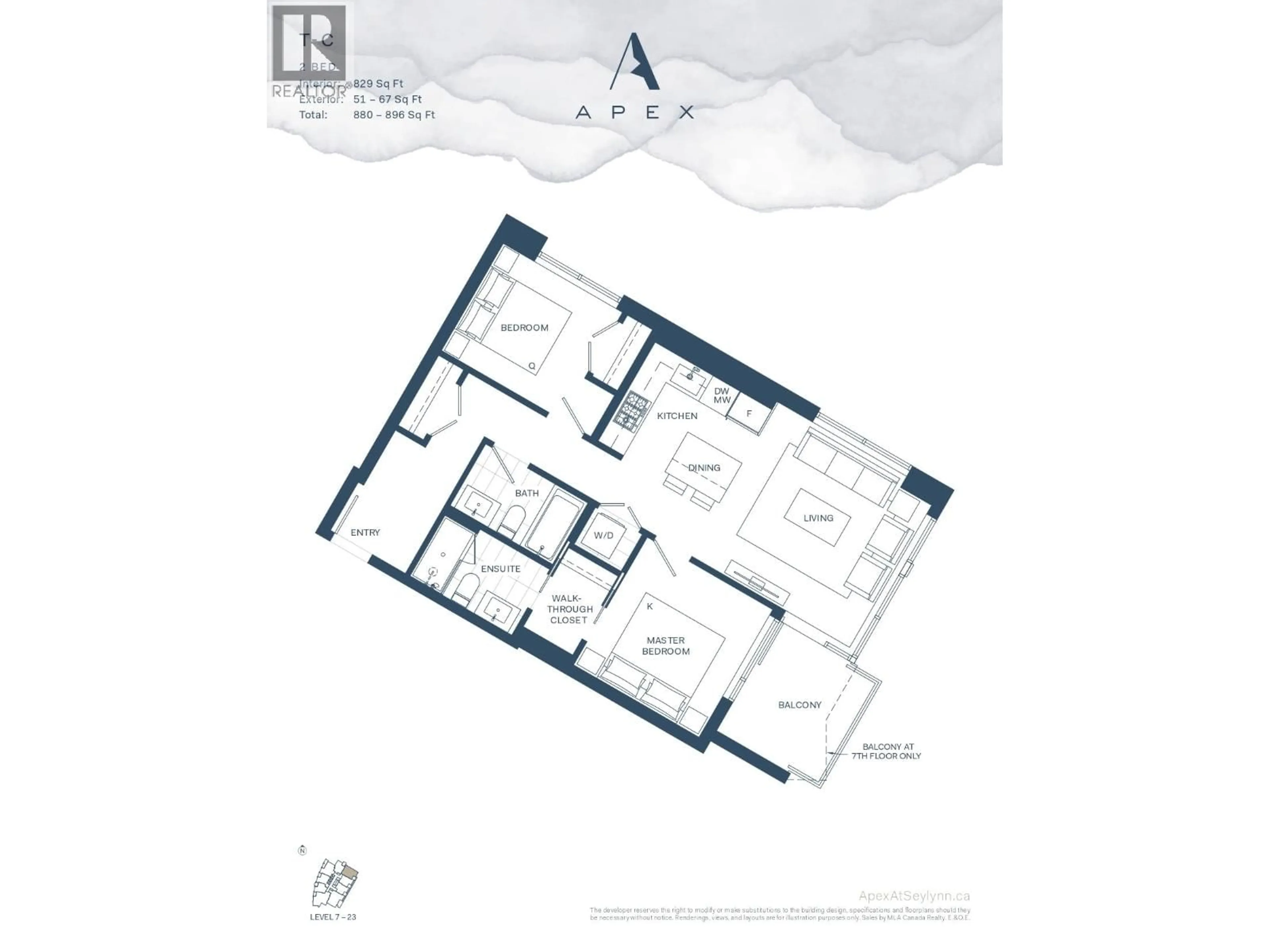 Floor plan for 1203 - 1500 FERN STREET, North Vancouver British Columbia V7J0E6
