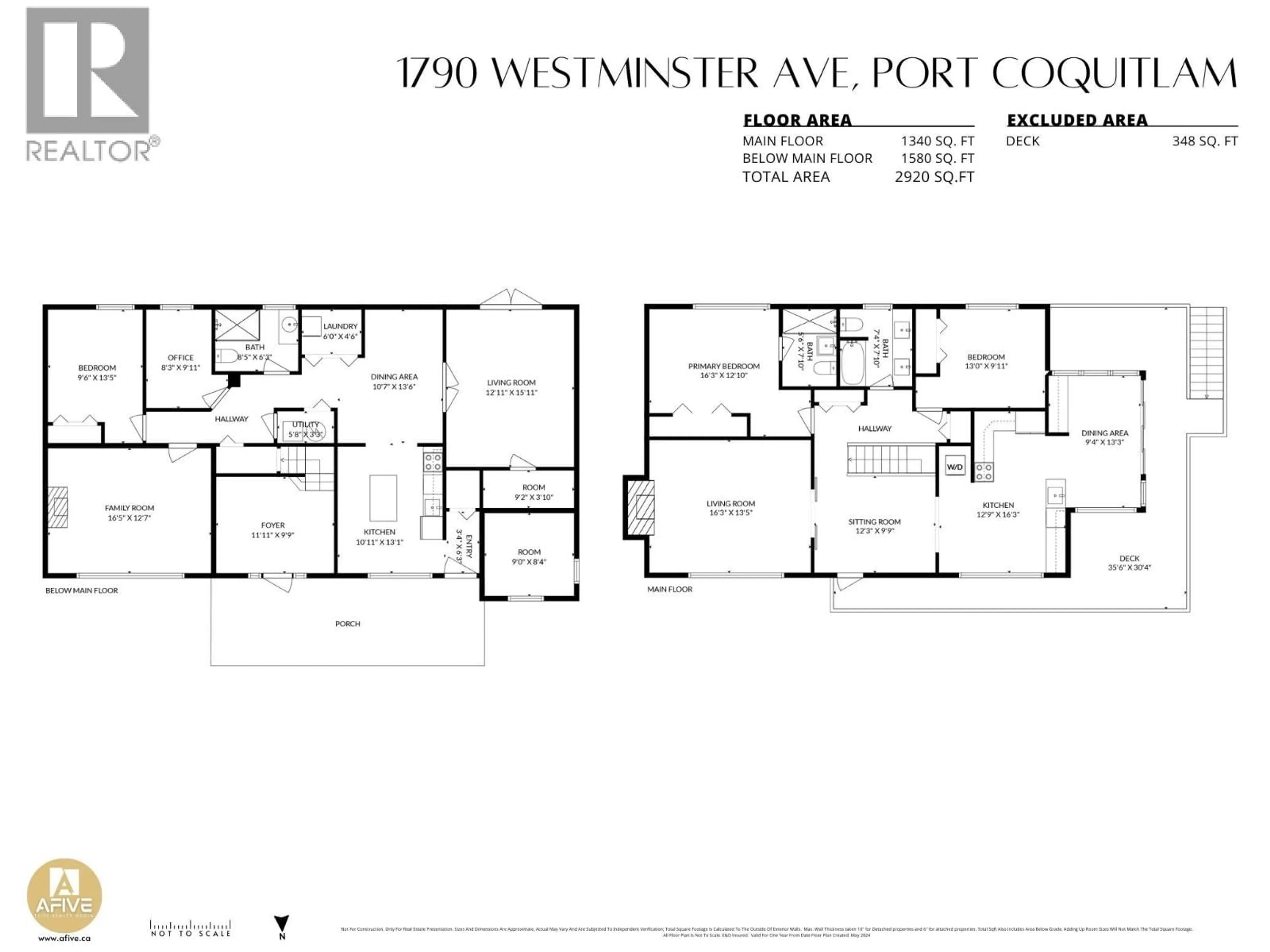 Floor plan for 1790 WESTMINSTER AVENUE, Port Coquitlam British Columbia V3B1E2