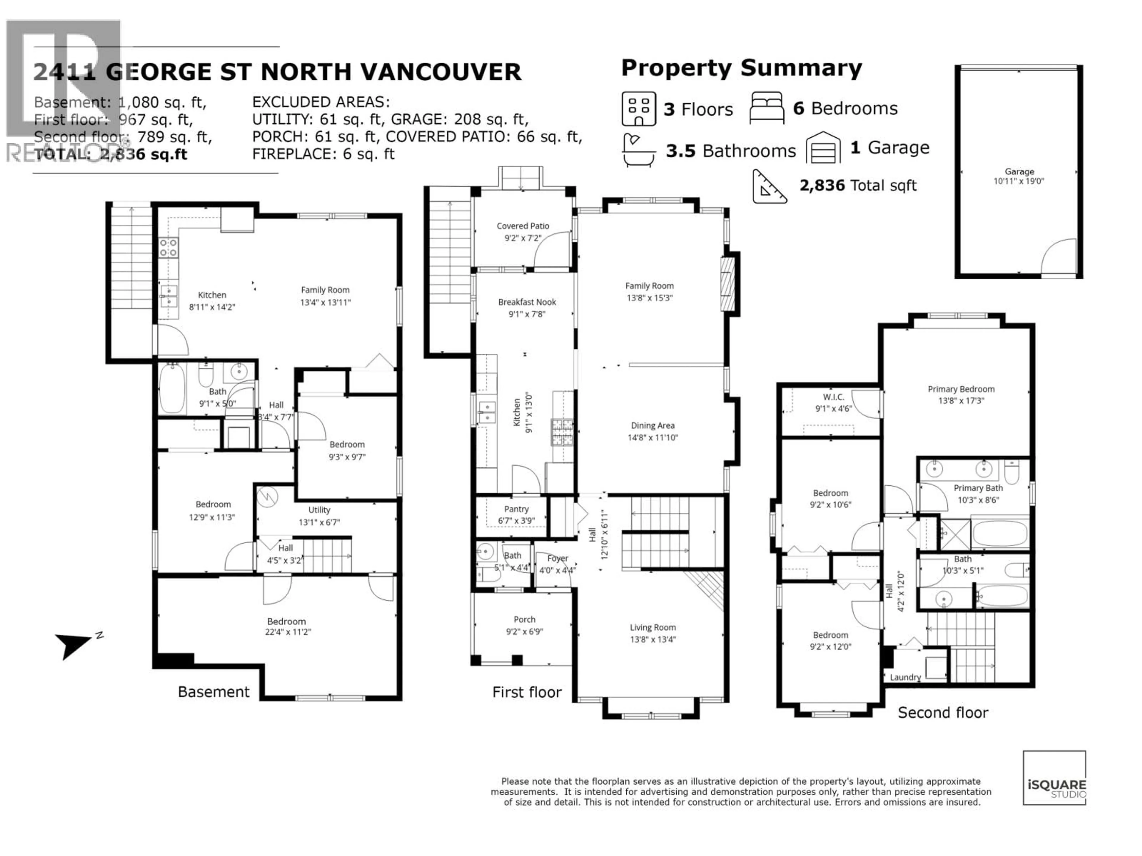 Floor plan for 2411 GEORGE STREET, North Vancouver British Columbia V7P2N4
