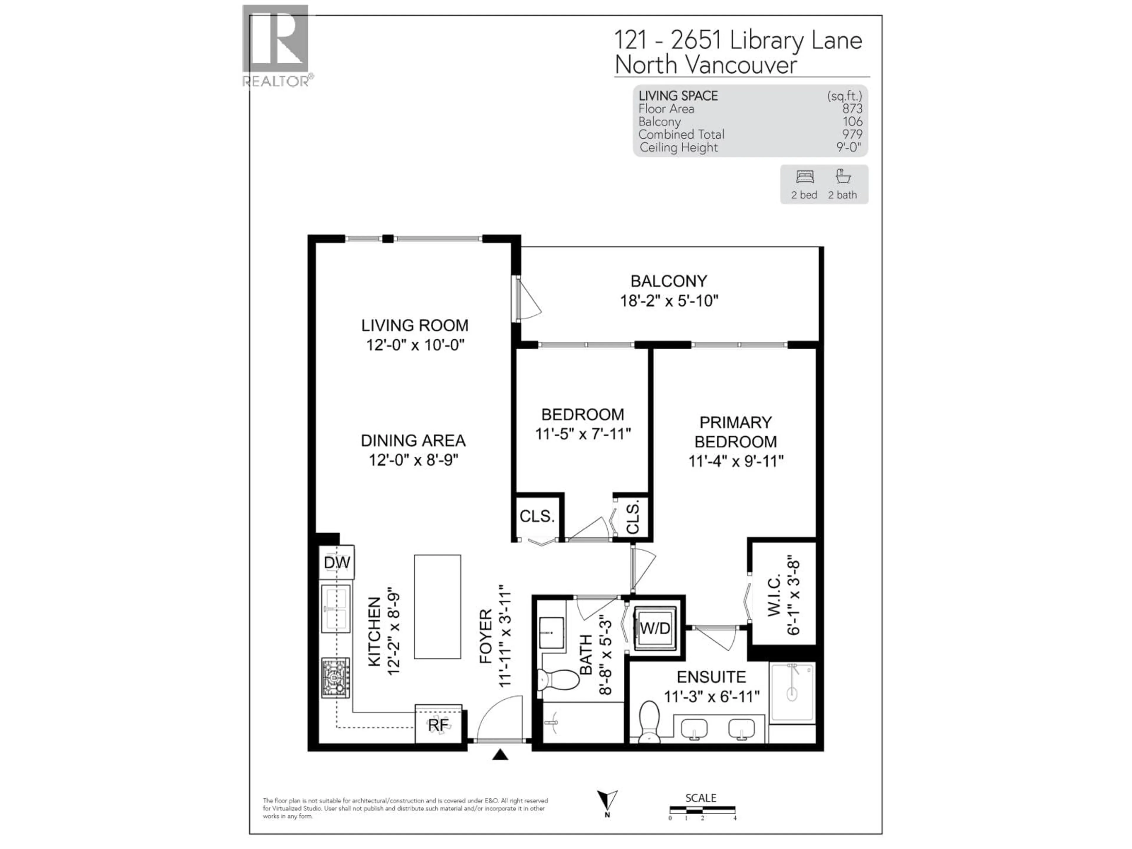 Floor plan for 121 - 2651 LIBRARY LANE, North Vancouver British Columbia V7J0C1