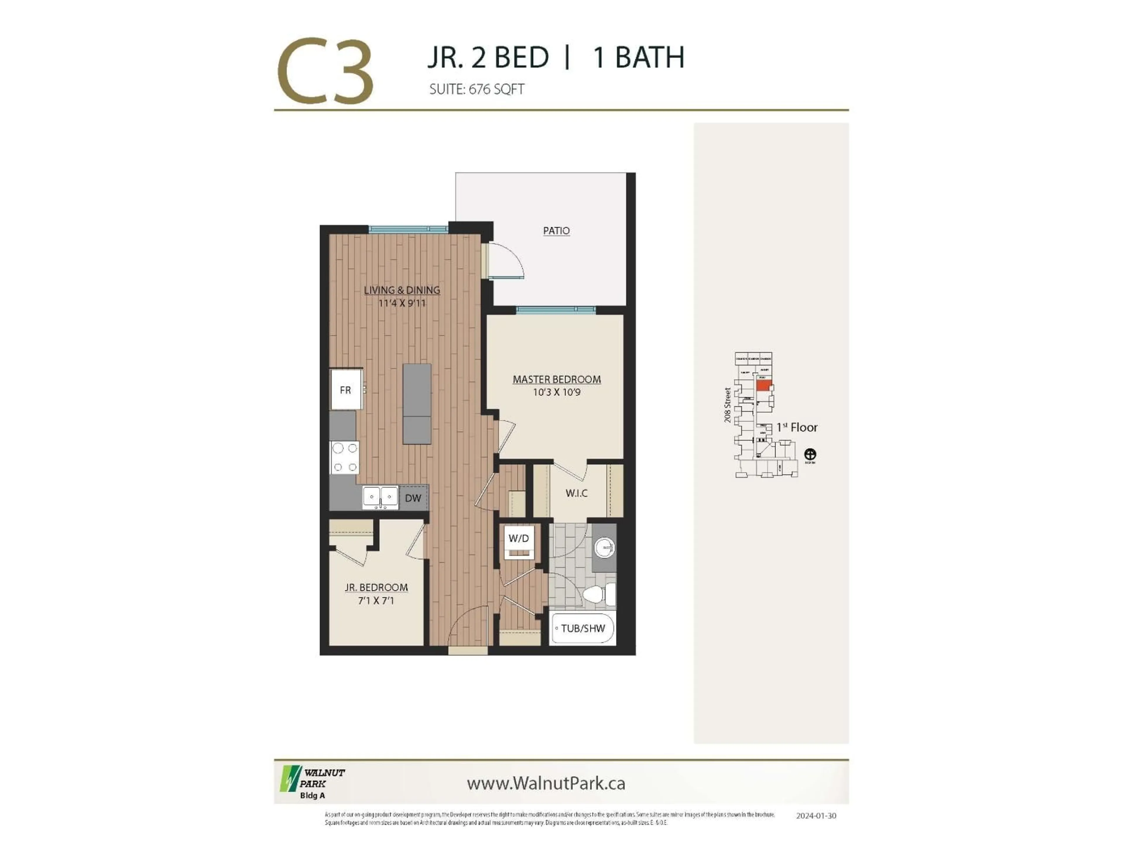 Floor plan for A130 - 8233 208B STREET, Langley British Columbia V2Y4M7