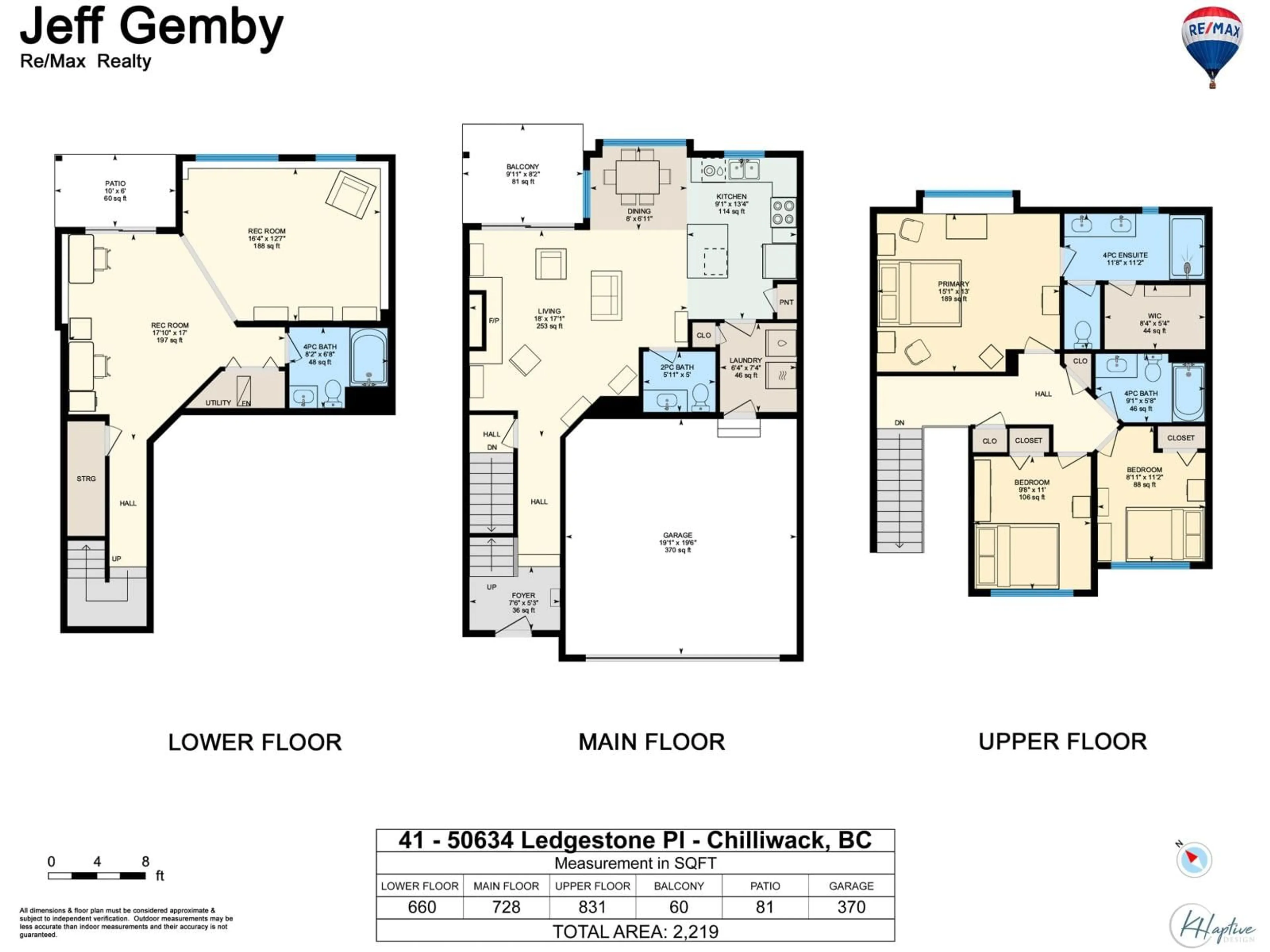 Floor plan for 41 - 50634 LEDGESTONE PLACE, Chilliwack British Columbia V2P0E7