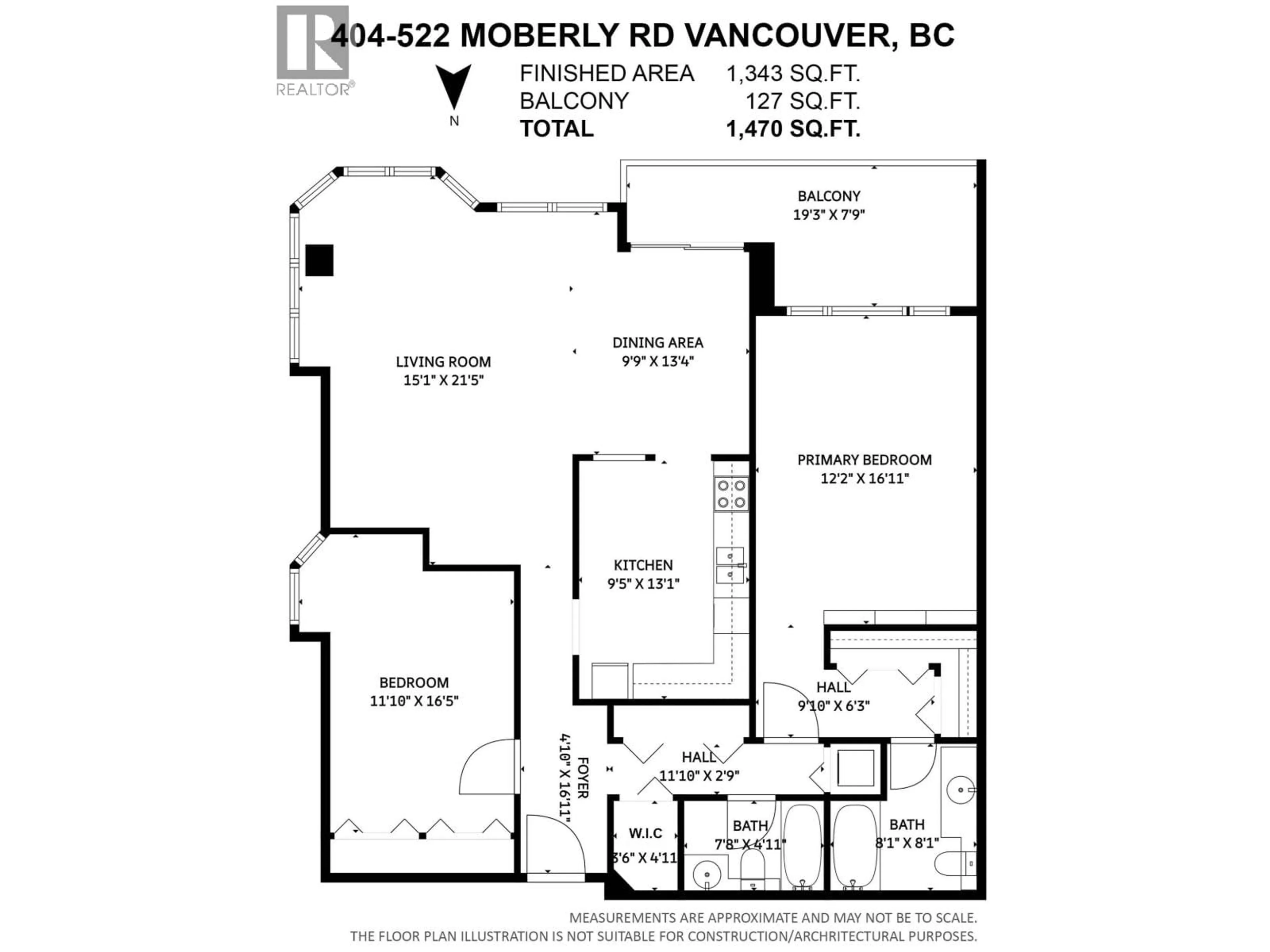 Floor plan for 404 - 522 MOBERLY ROAD, Vancouver British Columbia V5Z4G4