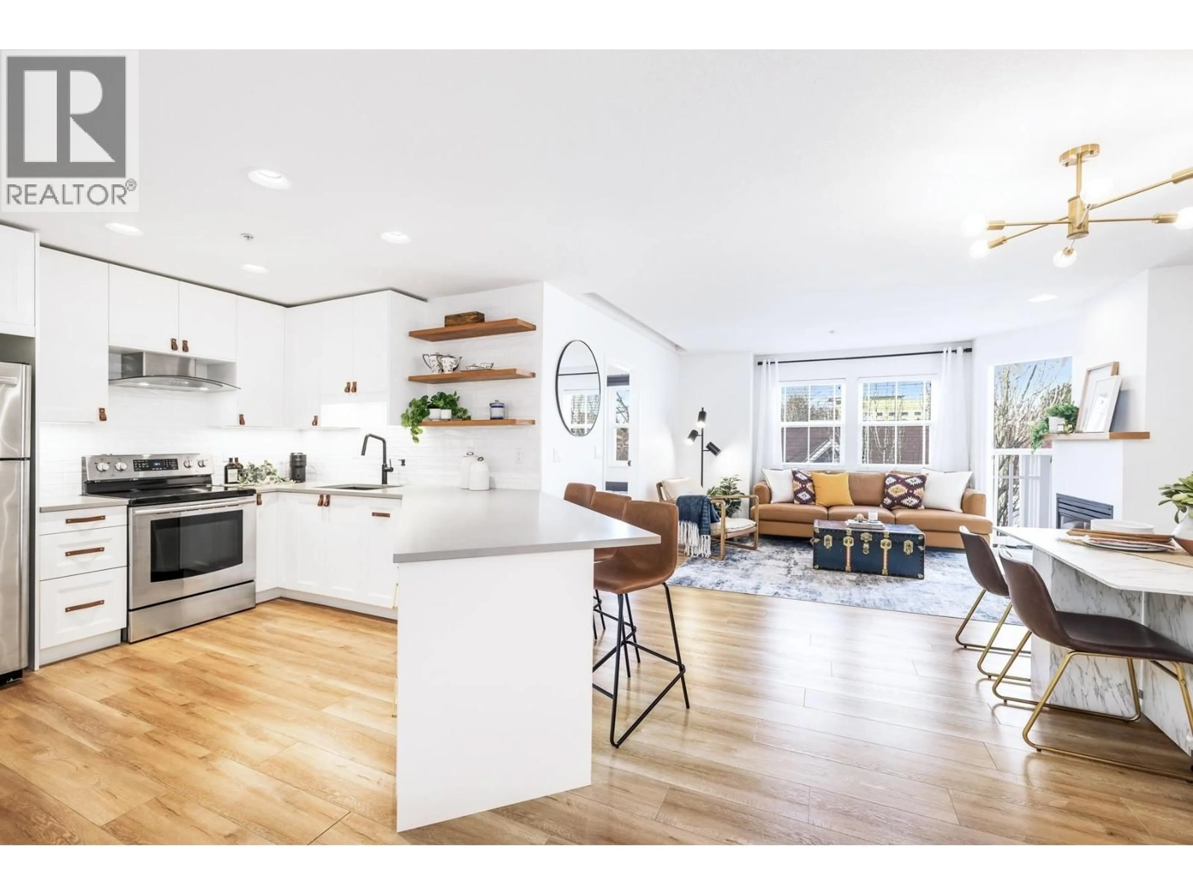 Open concept kitchen, wood/laminate floor for PH10 - 1702 56 STREET, Tsawwassen British Columbia V4L2P5