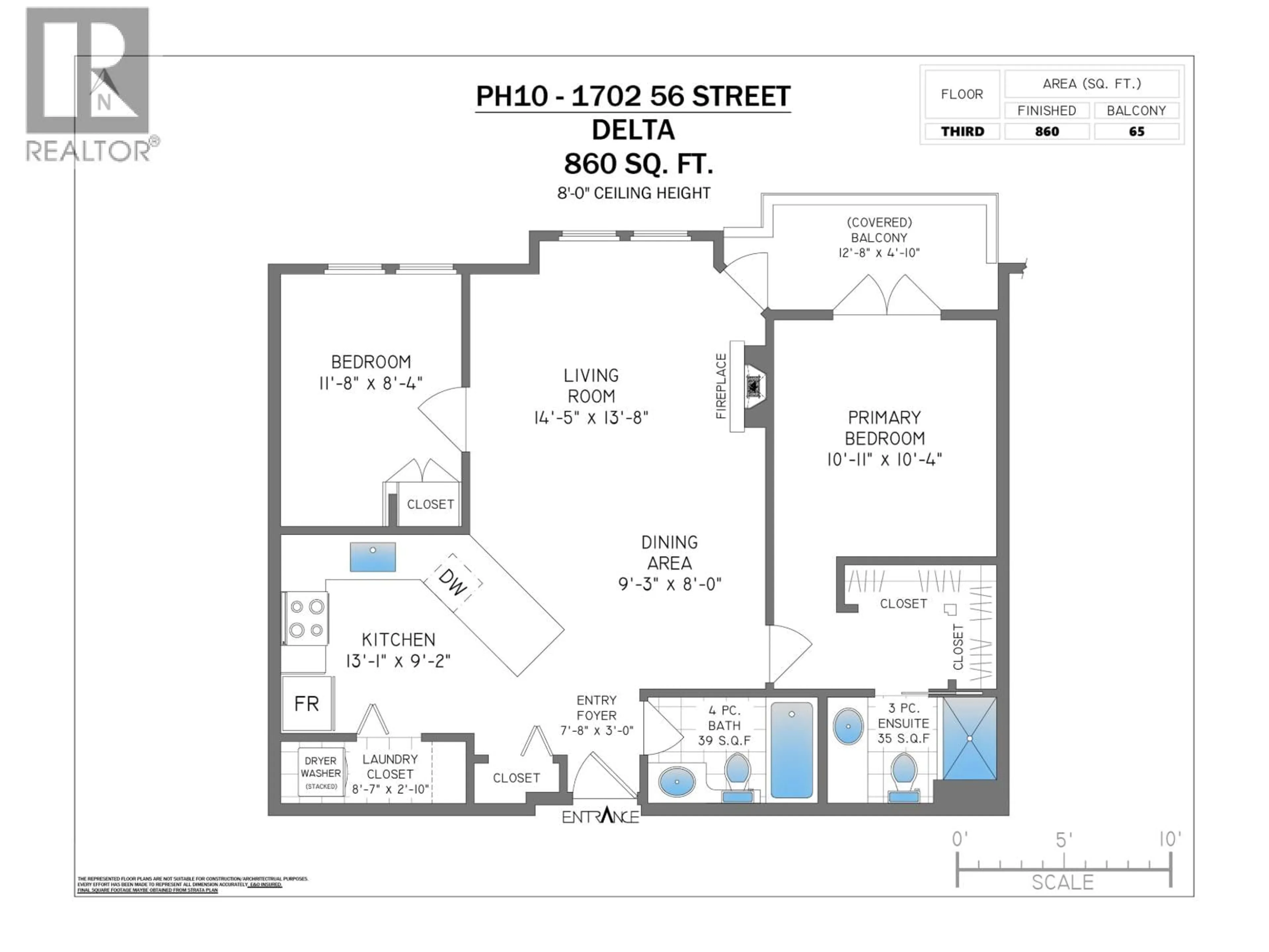 Floor plan for PH10 - 1702 56 STREET, Tsawwassen British Columbia V4L2P5