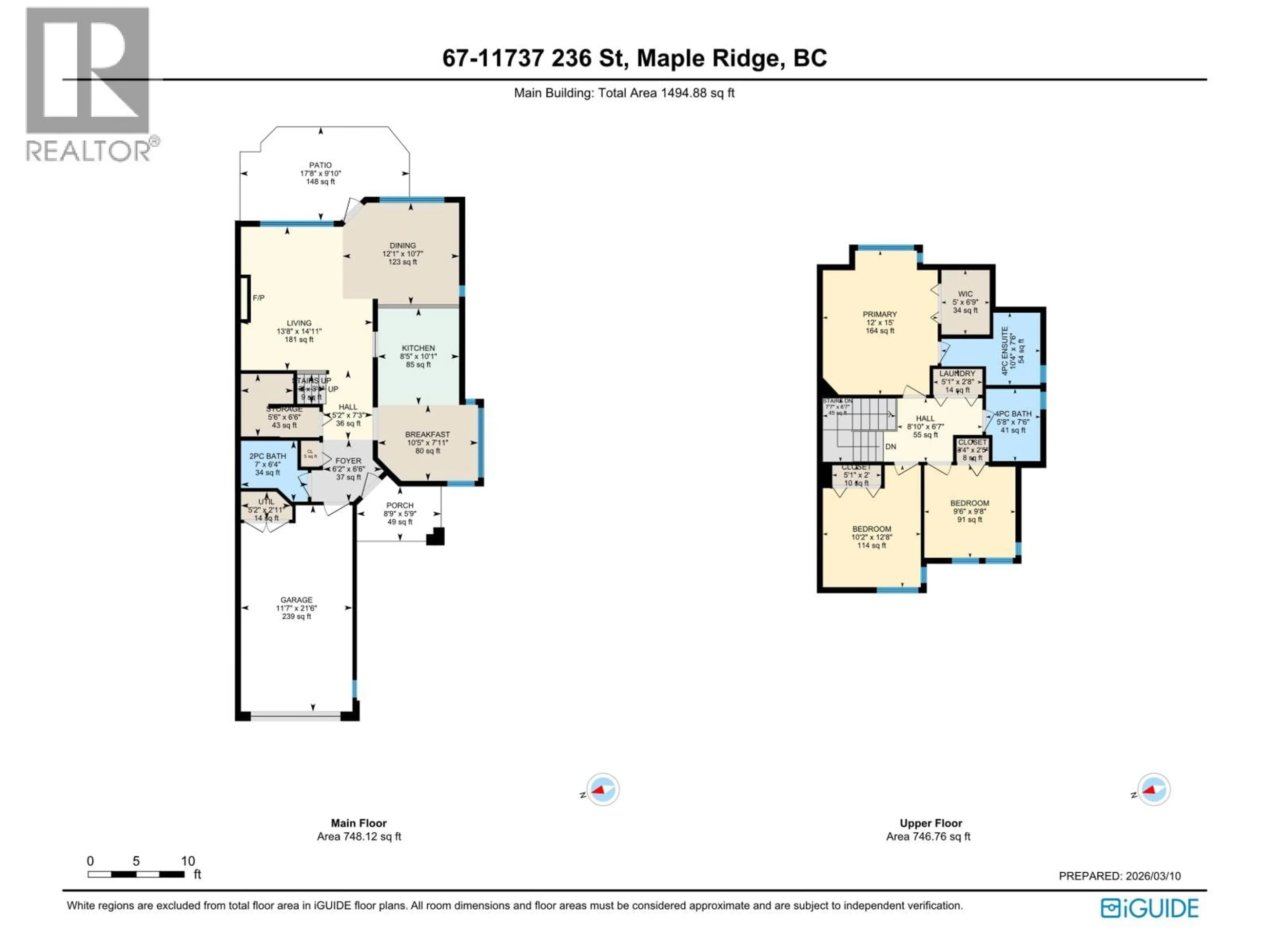 Floor plan for 67 - 11737 236 STREET STREET, Maple Ridge British Columbia V4R2E4