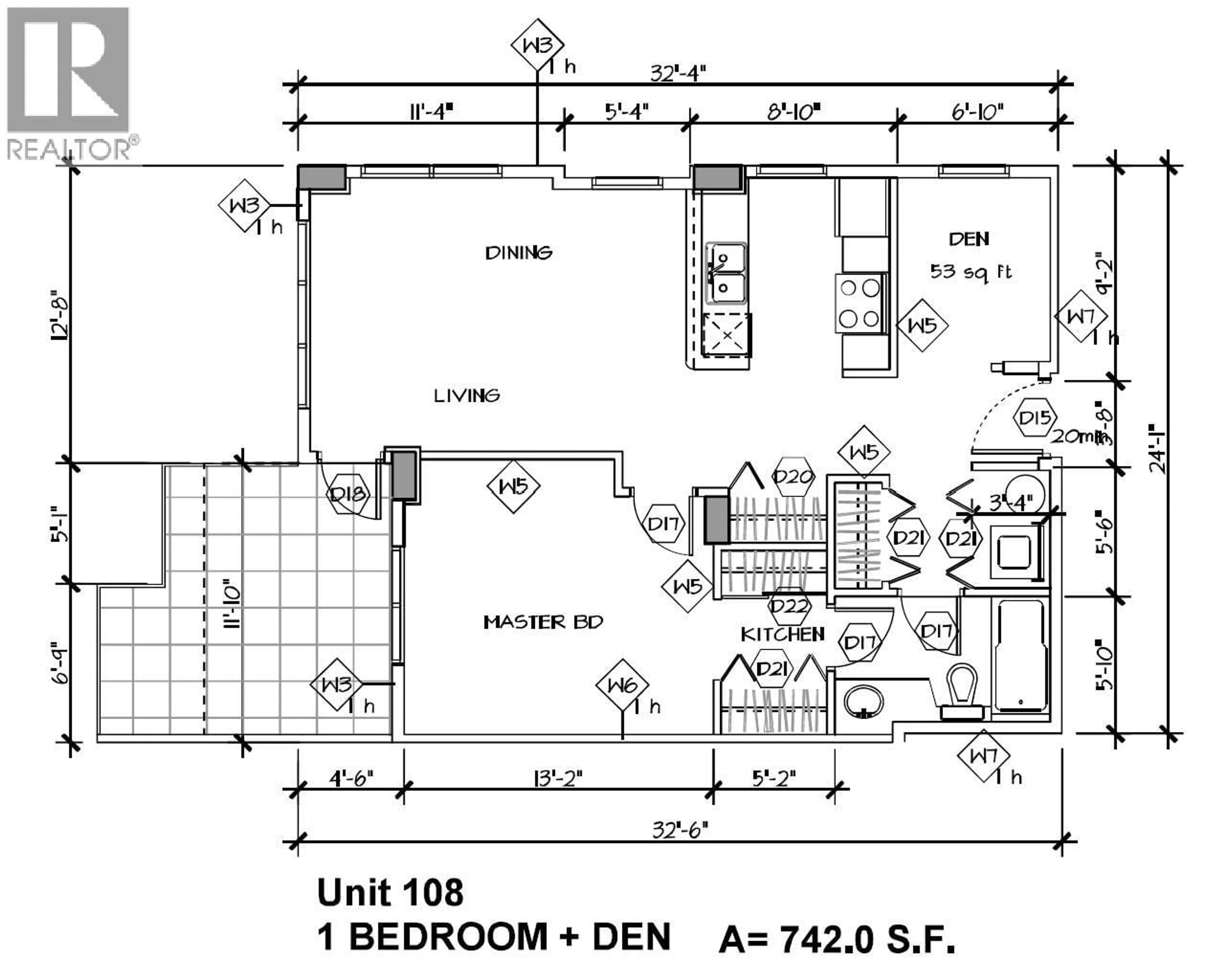 Floor plan for 108 - 2368 SHAUGHNESSY, Coquitlam British Columbia V3C3E3
