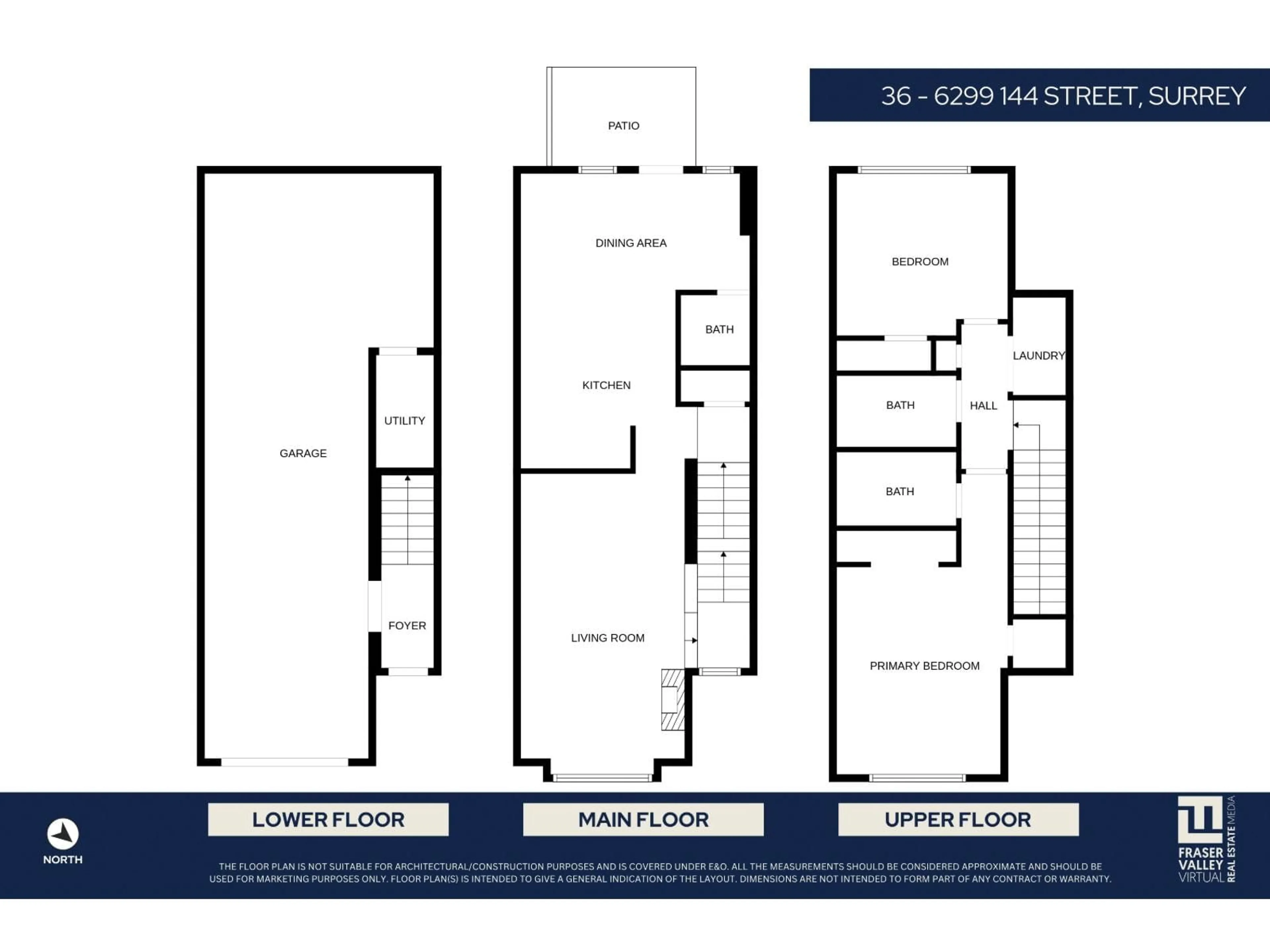 Floor plan for 36 - 6299 144 STREET, Surrey British Columbia V3X1A2