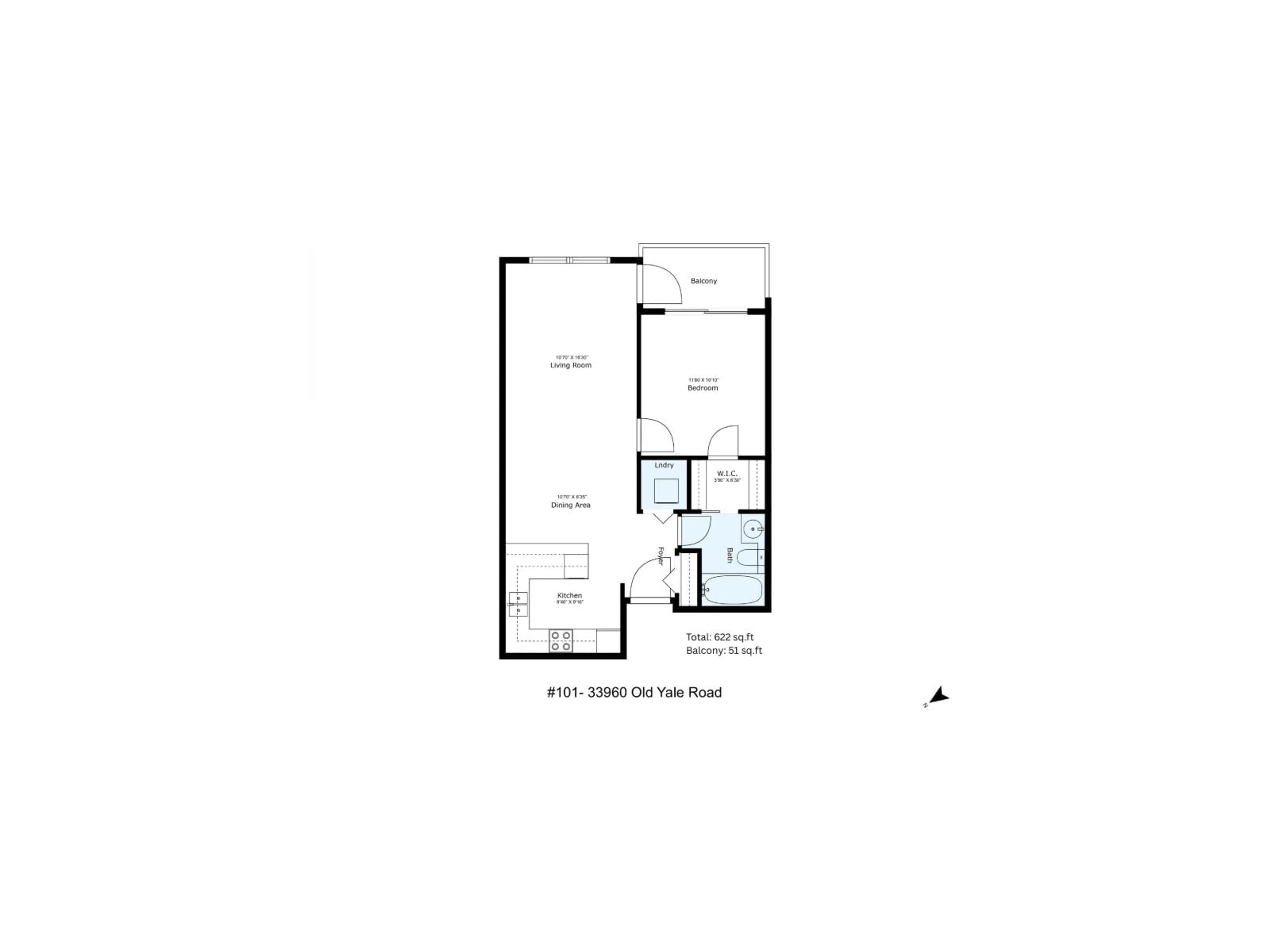 Floor plan for 101 - 33960 OLD YALE ROAD, Abbotsford British Columbia V2S2J9