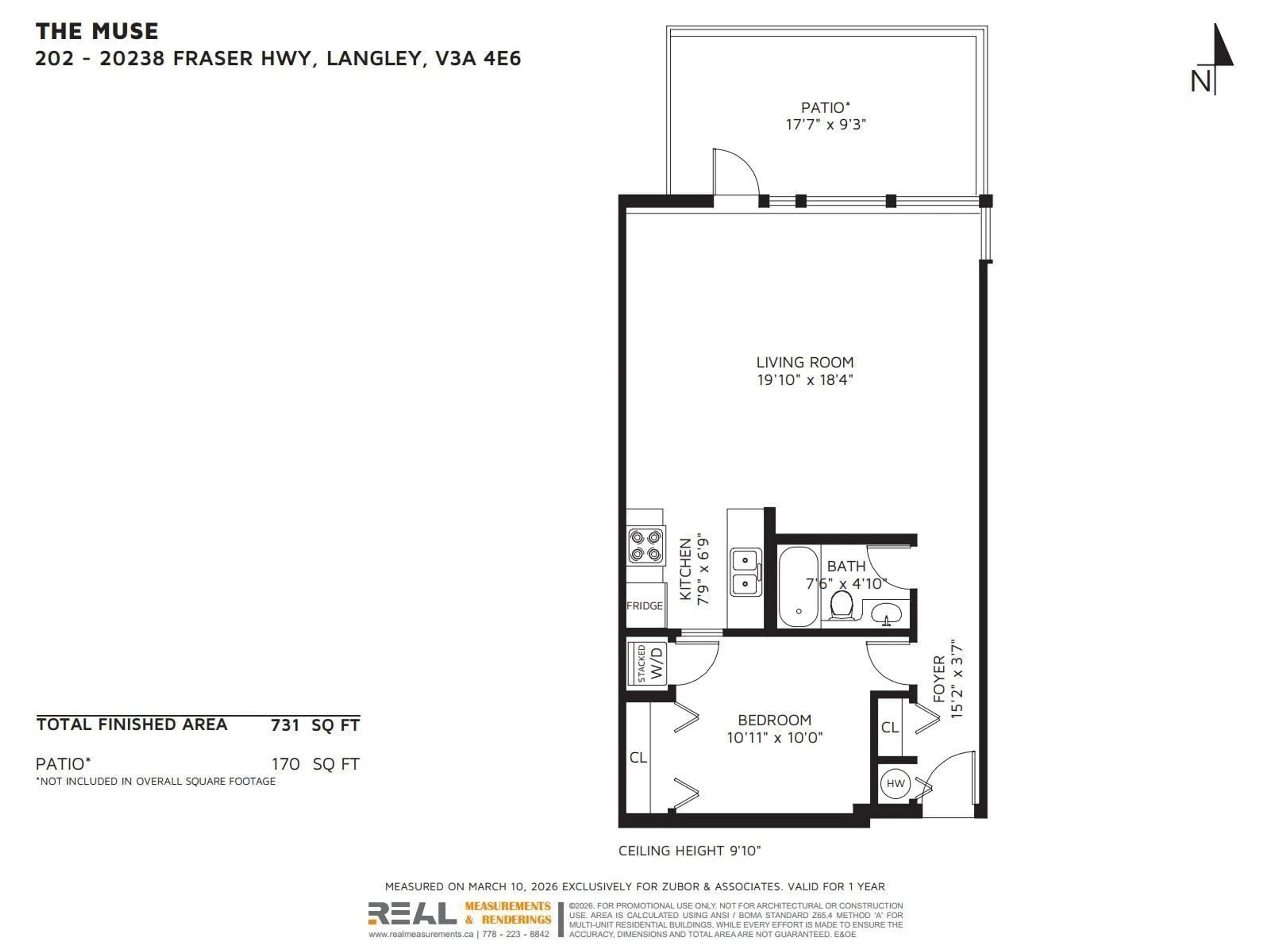 Floor plan for 202 - 20238 FRASER HIGHWAY, Langley British Columbia V3A4E6