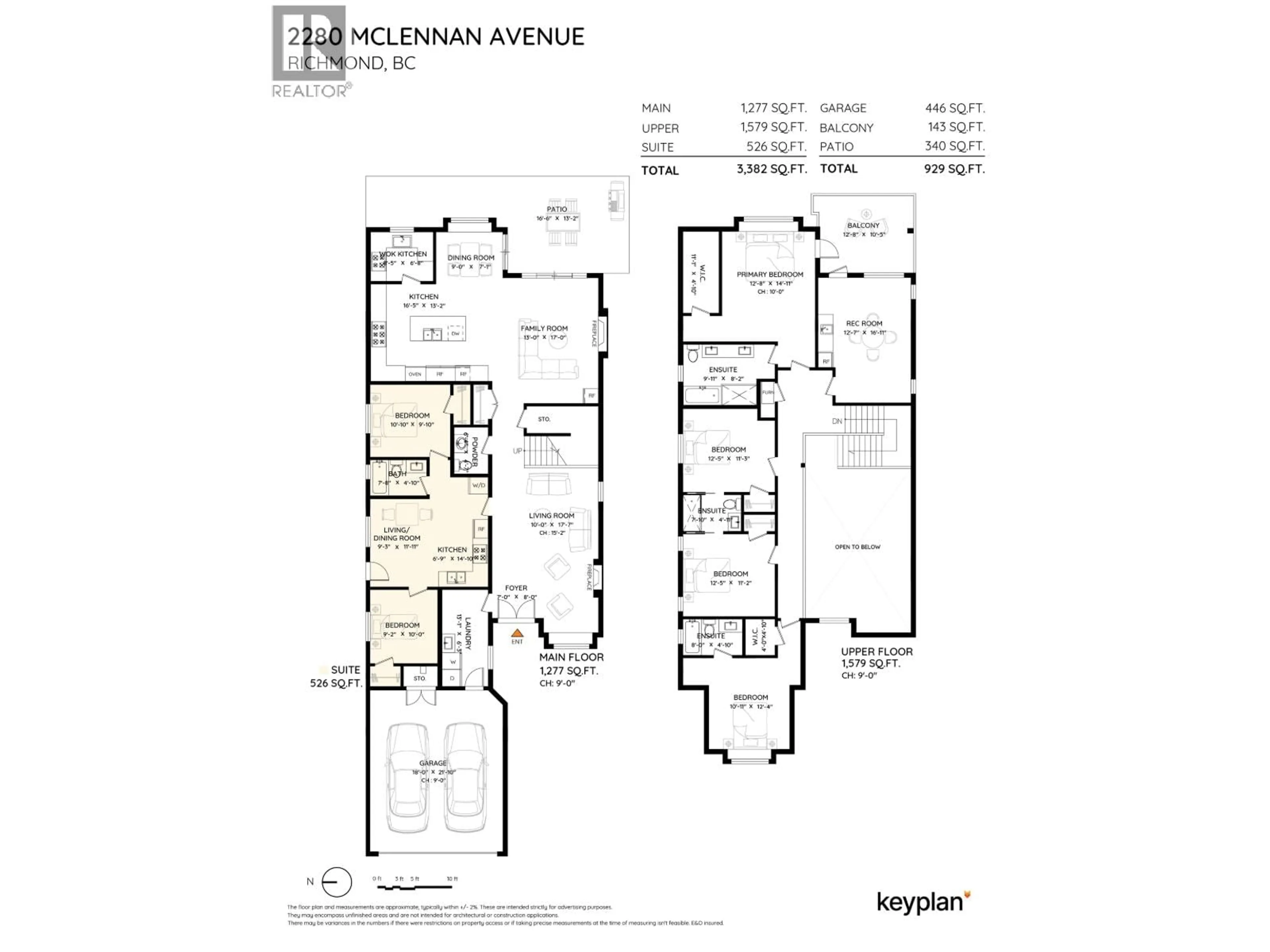 Floor plan for 2280 MCLENNAN AVENUE, Richmond British Columbia V6X2N7