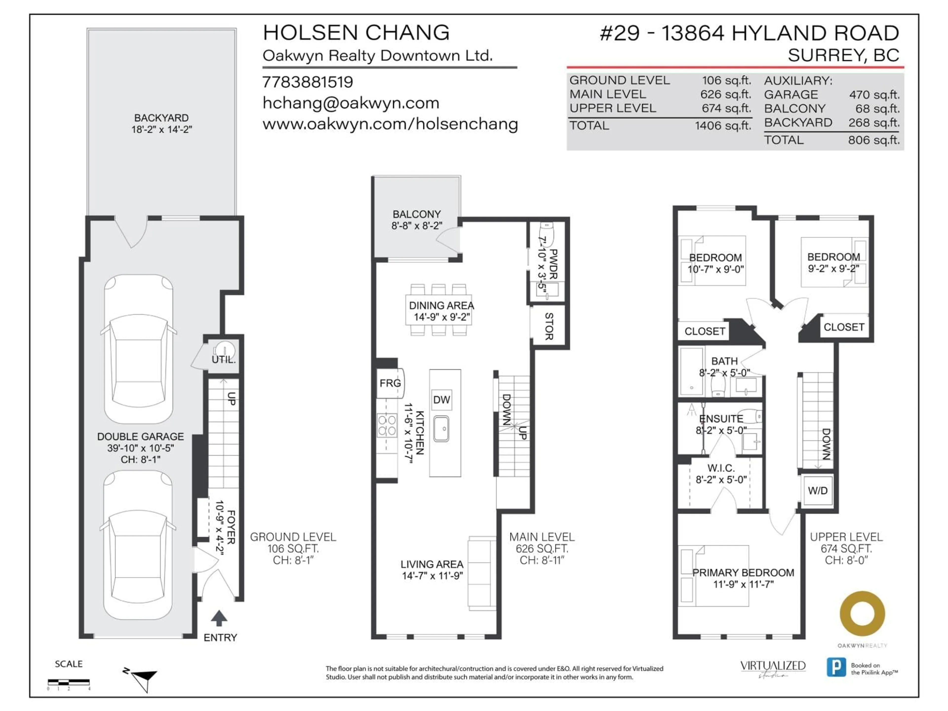 Floor plan for 29 - 13864 HYLAND ROAD, Surrey British Columbia V3W2C3